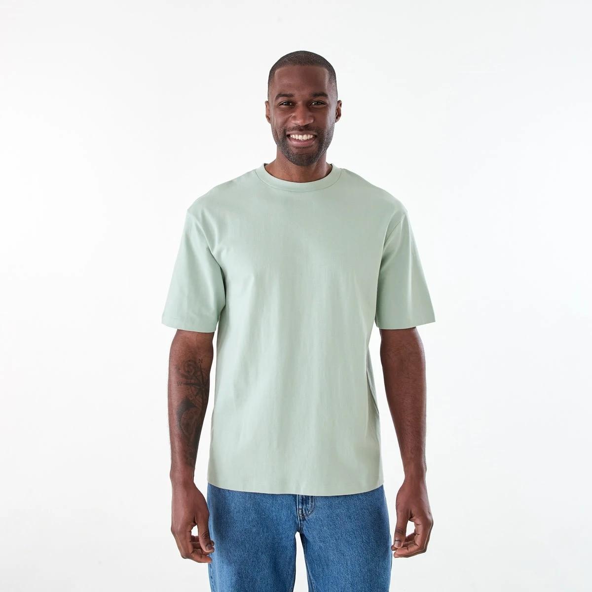 1 Oversized Heavyweight T-shirt AQUA GREY, 1 of 6
