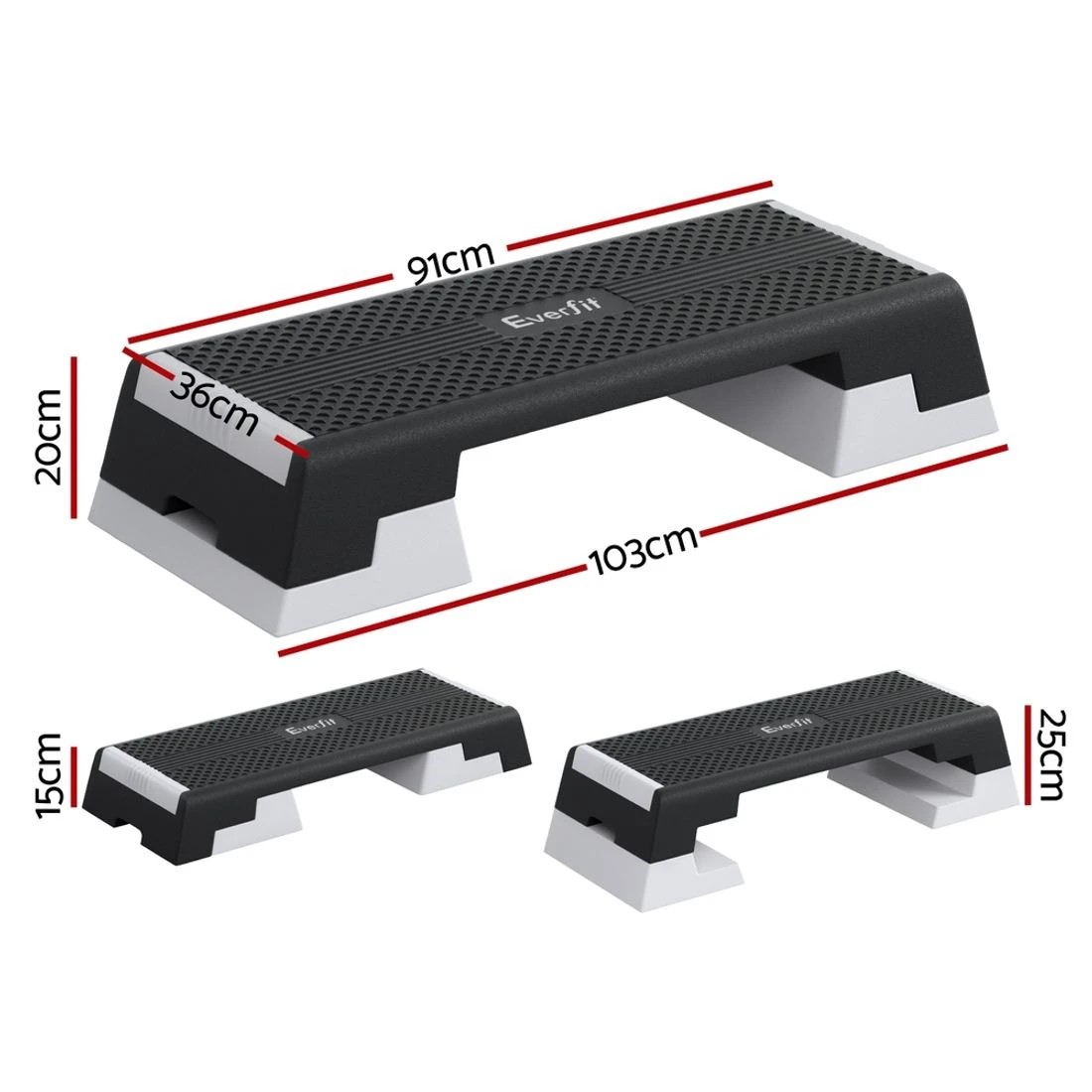 2 Everfit 3 Level Aerobic Step Adjustable Stepper for Home Workouts - Multi, 2 of 2