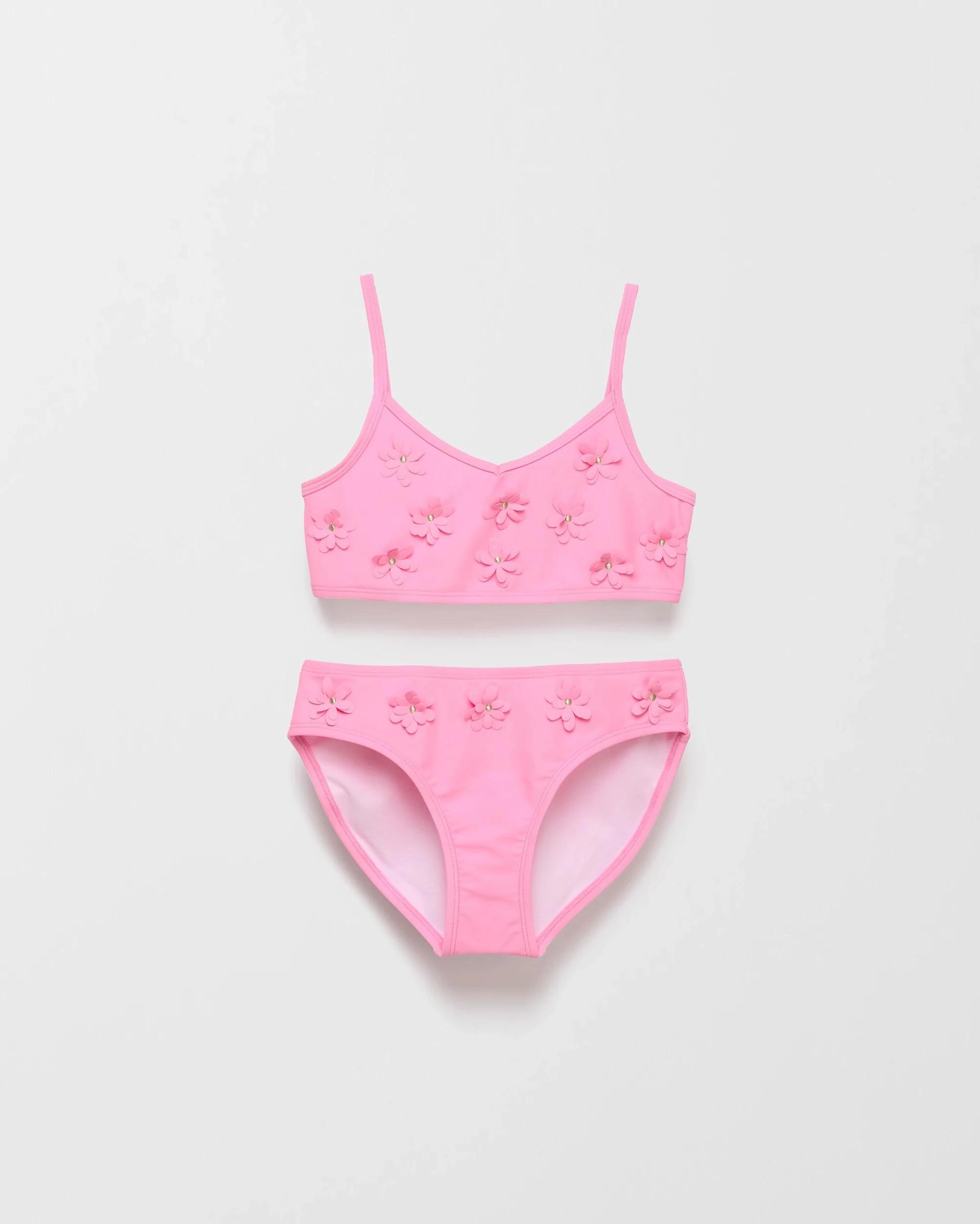 1 Target 3D Flowers Bikini 2 Piece Swim Set BAGONIA PINK, 1 of 2