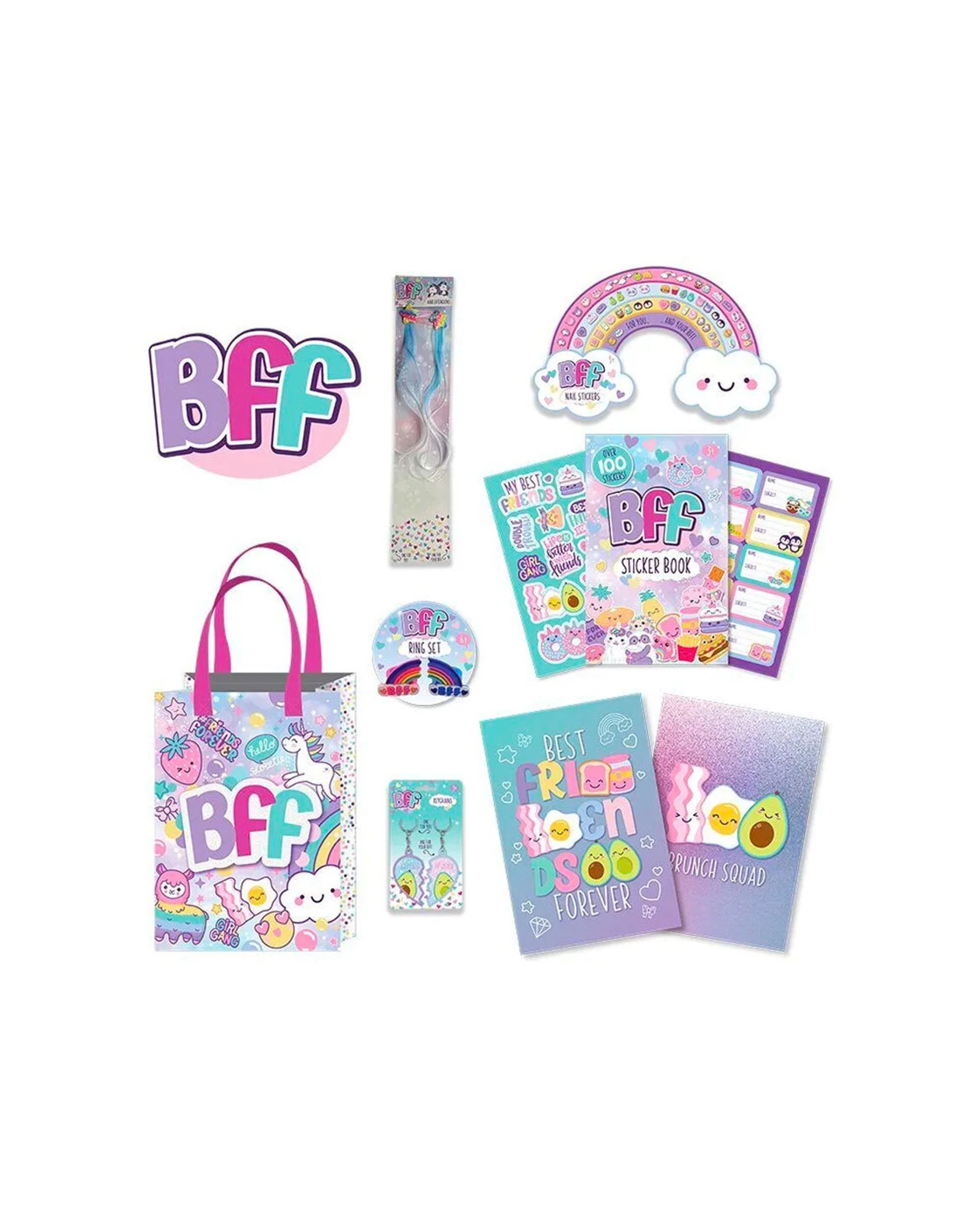 2 Bff Mini Variety Activity Toy Party Gift Showbag Kids Sharing Tote Bag Great Value Gift
 - Multi, 2 of 6