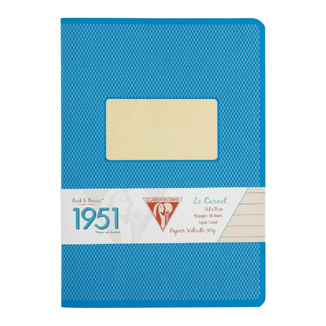 1 Clairefontaine 1951 A5 Stapled Notebook Ruled 96 Page Blue, 1 of 6