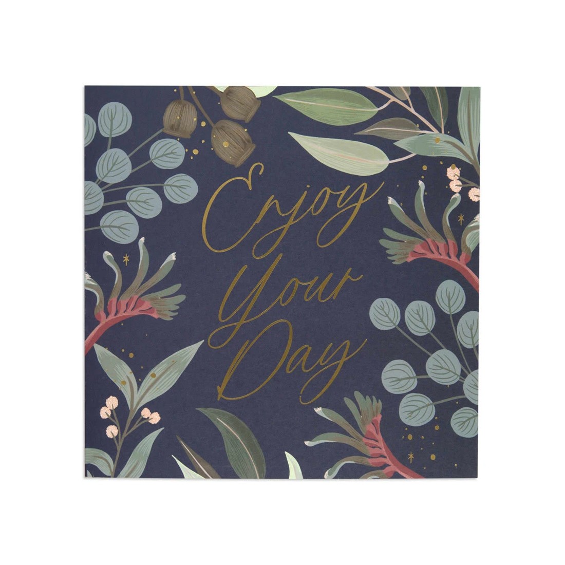 3 Hallmark Birthday Card - Australian Spirit Among The Gum Trees Navy Flora, 3 of 3