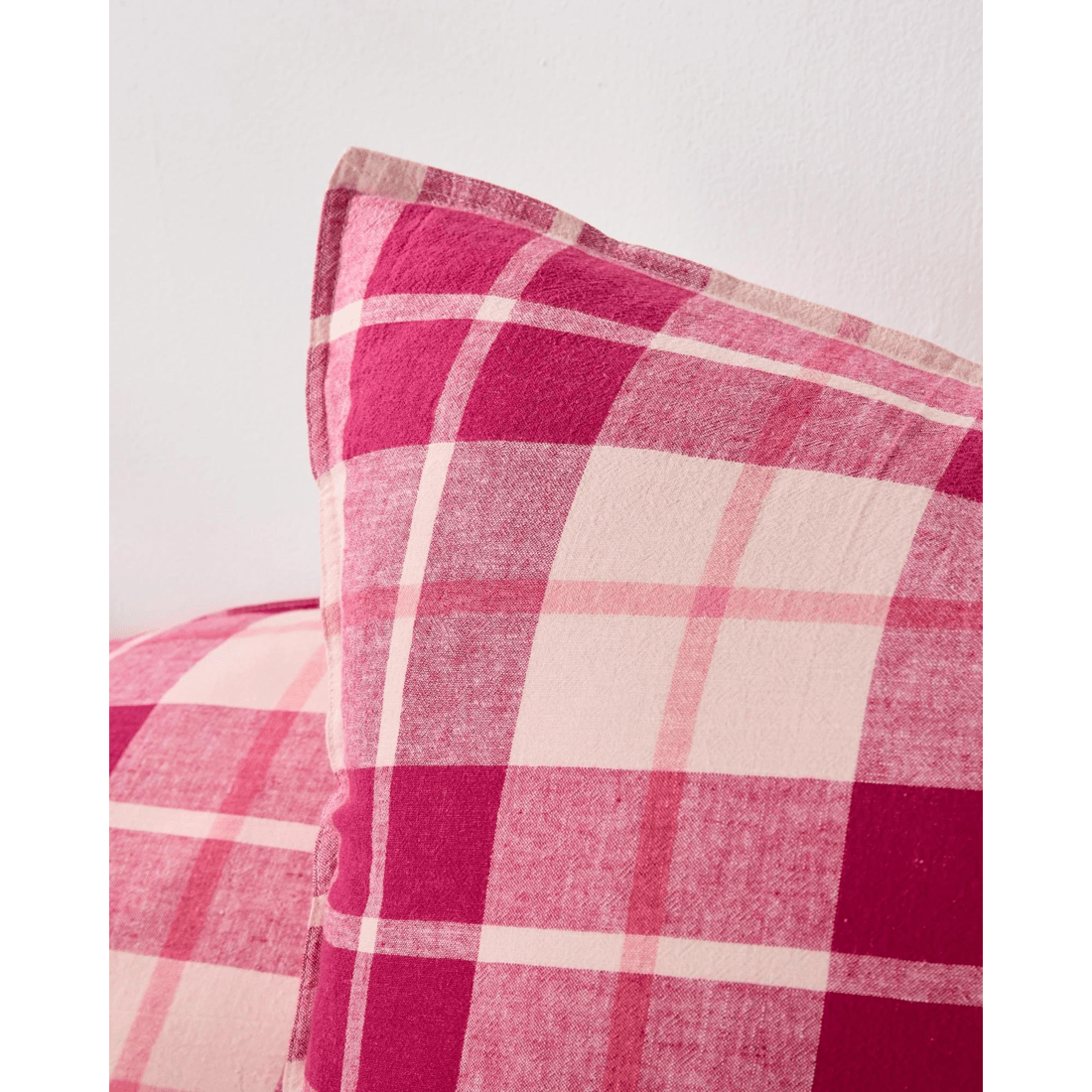 3 Target Ashlee Check Linen/Cotton European Pillowcase - Pink, 3 of 7