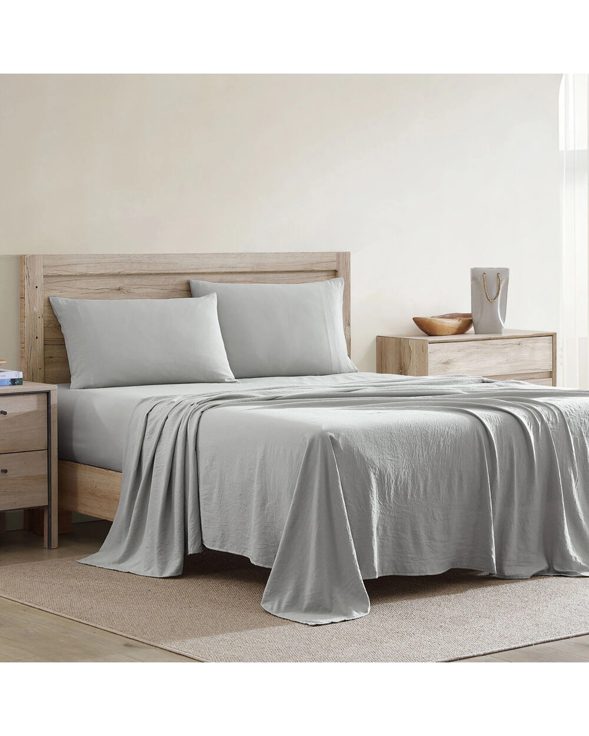 1 Ardor Boudoir Waterproof TPU Coating Bed Sheet With Pillowcase Set - Queen Bed - Grey, 1 of 1
