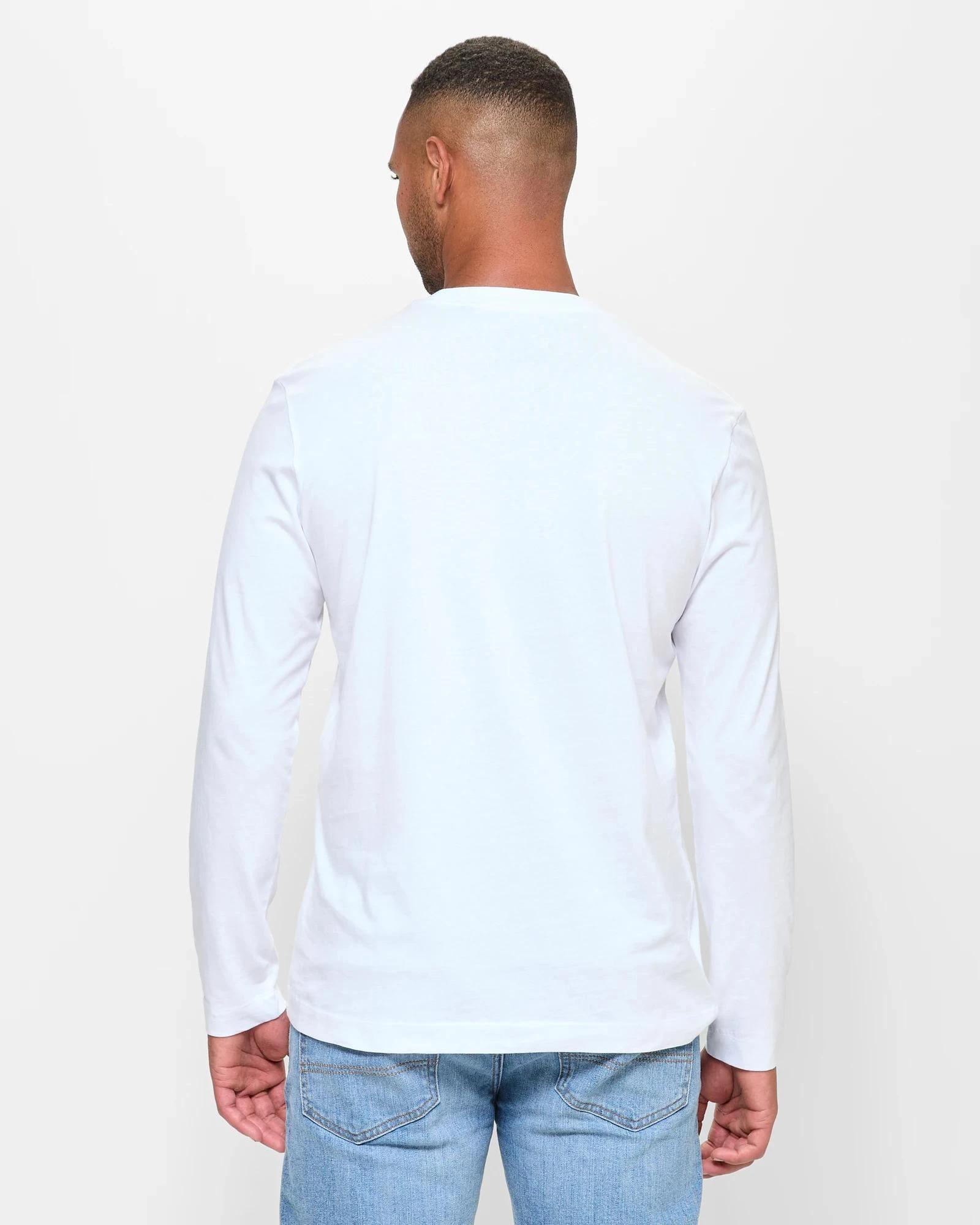 4 Target Australian Cotton Long Sleeve T-Shirt WHITE, 4 of 5