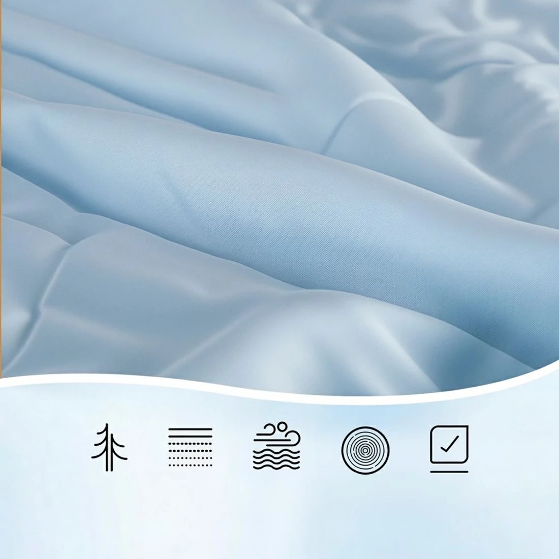 4 Giselle Tencel Quilt 200GSM Summer Quilts Comforter Doona Light Weight Soft Throw Blanket Double - Double Bed - Blue, 4 of 9