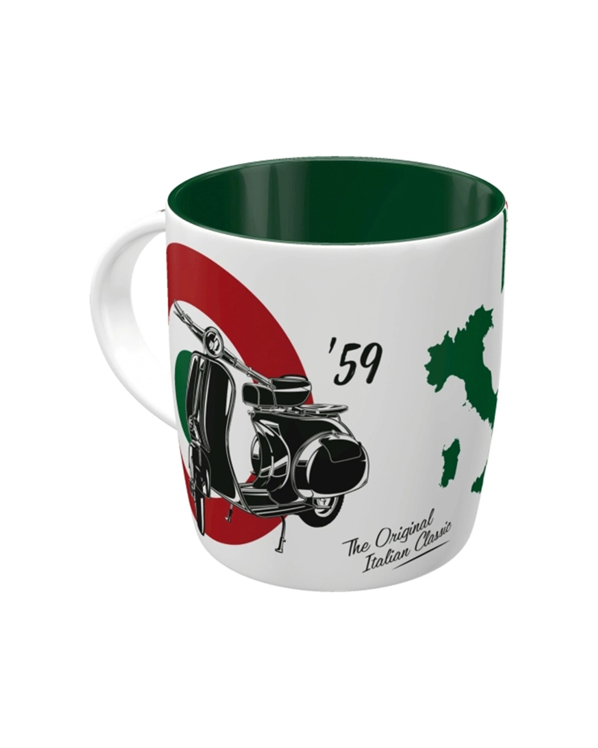 1 Nostalgic-Art Ceramic Mug 330ml Mug - Classic Italian Vespa Scooter - Multi, 1 of 4