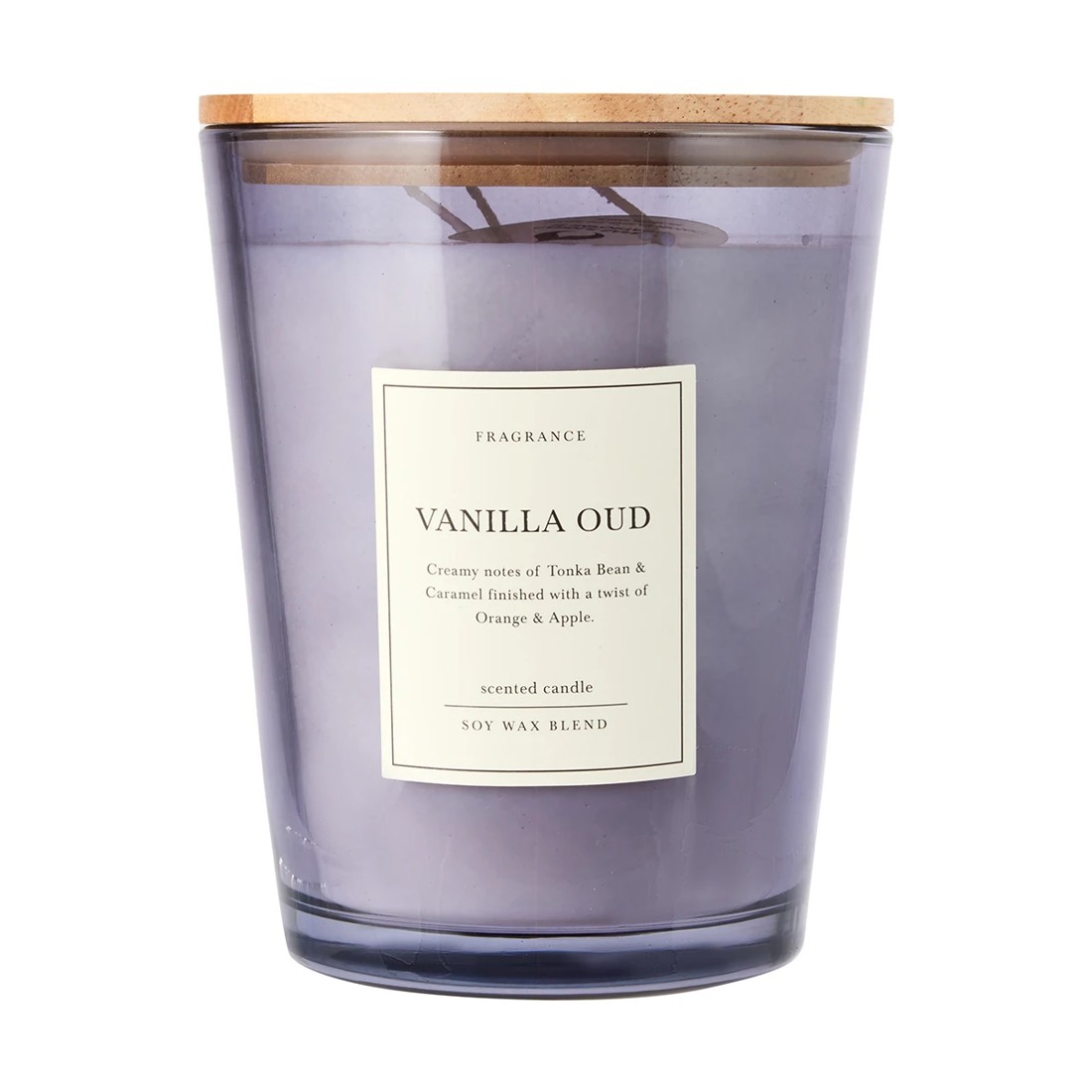 1 XL Vanilla Oud Soy Wax Blend Scented Candle, 1 of 4