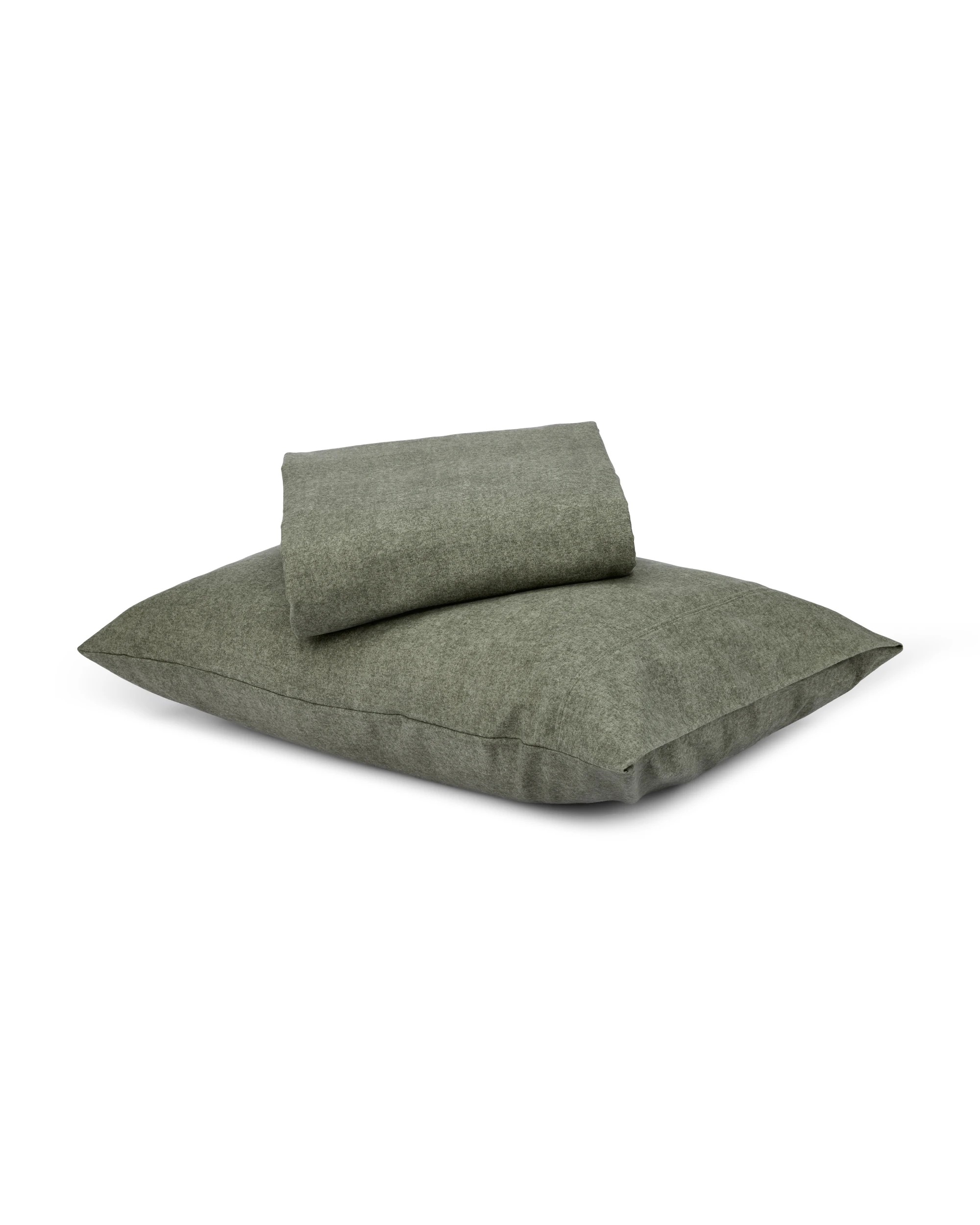 1 Marle Cotton Flannelette Sheet Set - Single Bed, Green, 1 of 7
