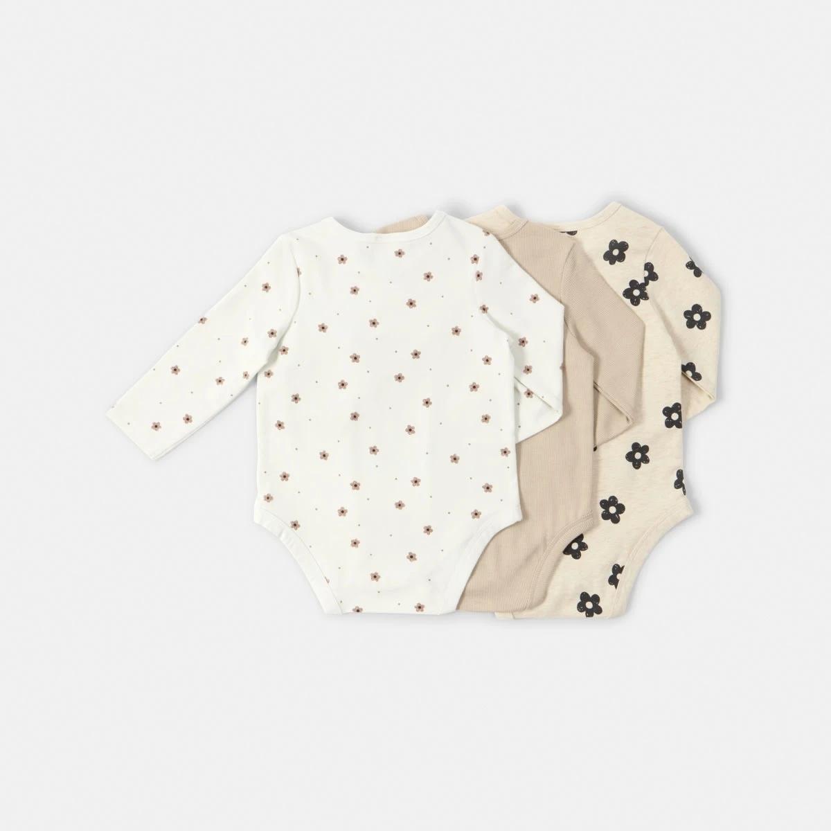 2 3 Pack Bodysuits Bge Floral, 2 of 8