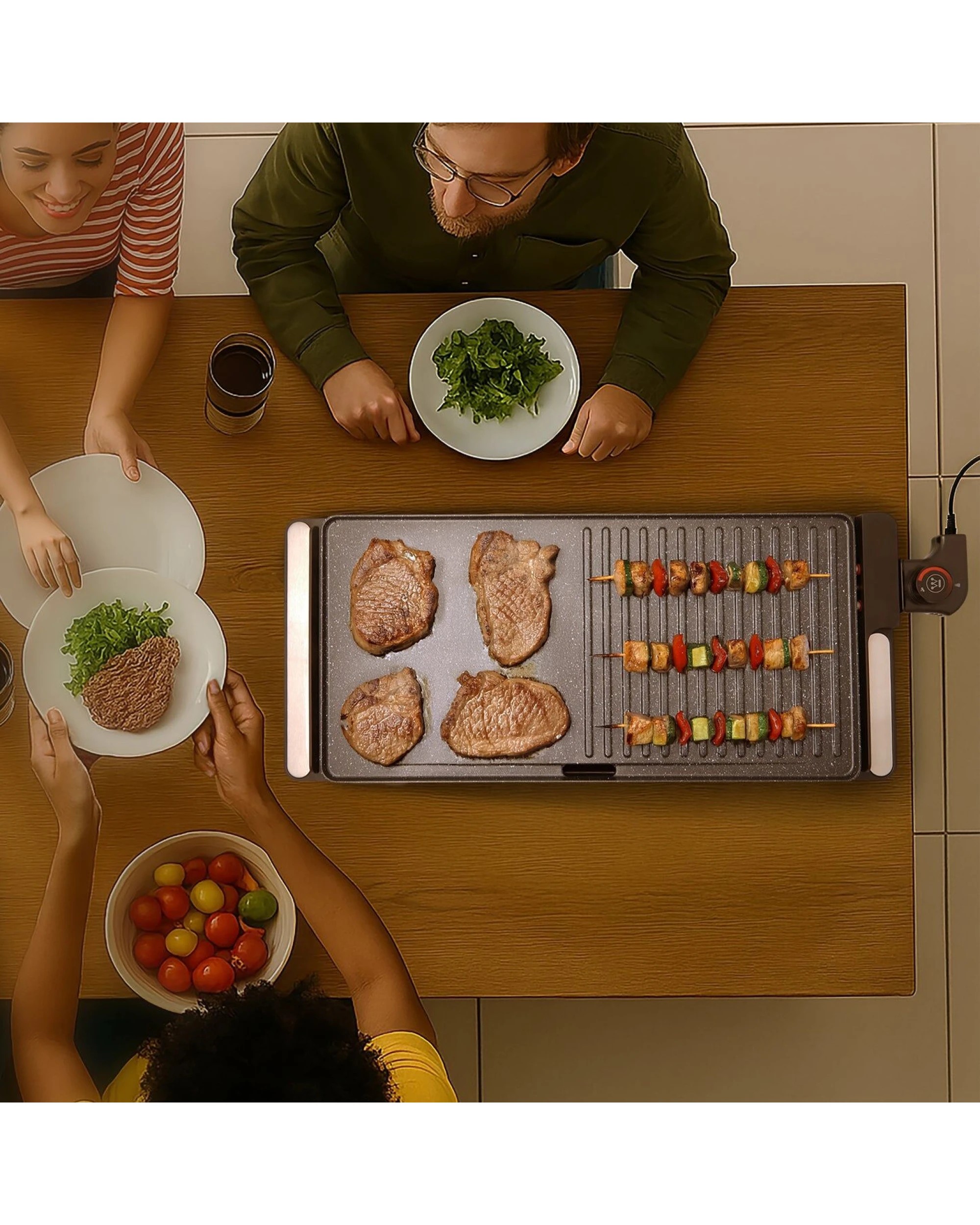 4 Westinghouse Non-Stick Electric Grill with 2200W Power, 4 of 10