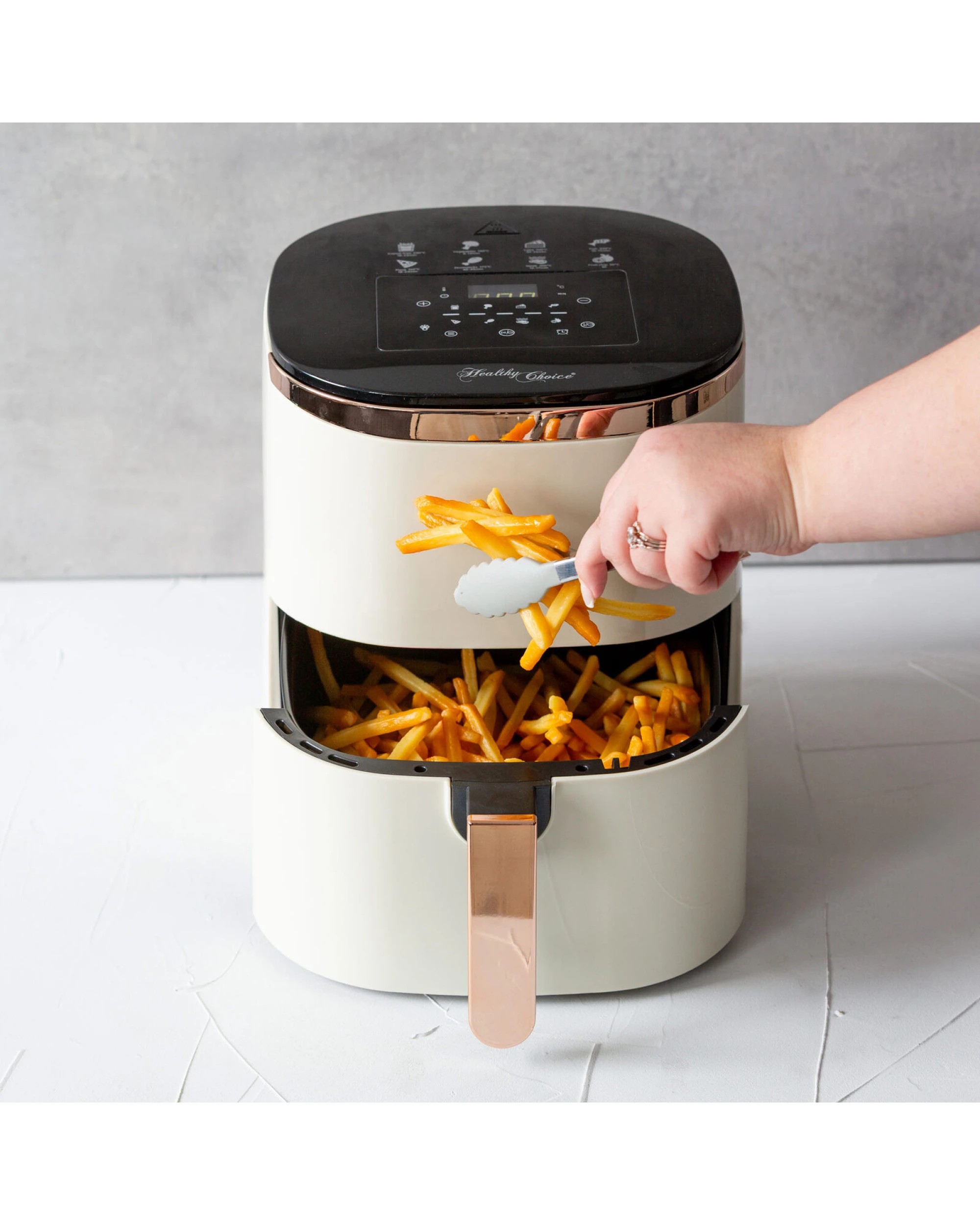 2 Healthy Choice 7l Digital Air Fryer With 8 Pre-set Touch-control Cooking Programs - Cream, 2 of 5