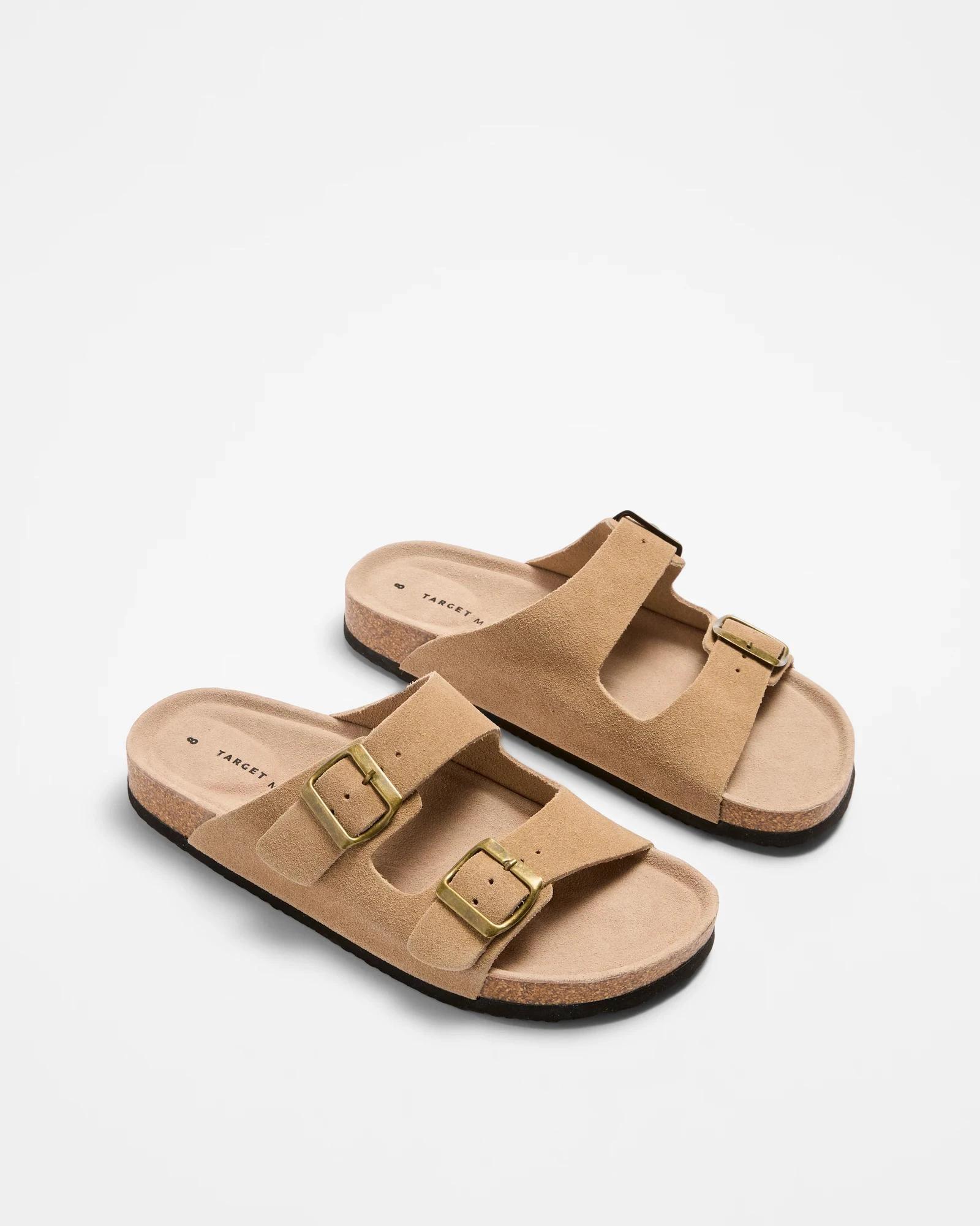 3 Target Man Mens Leather Moulded Cork Sandal - Solo TAUPE, 3 of 3