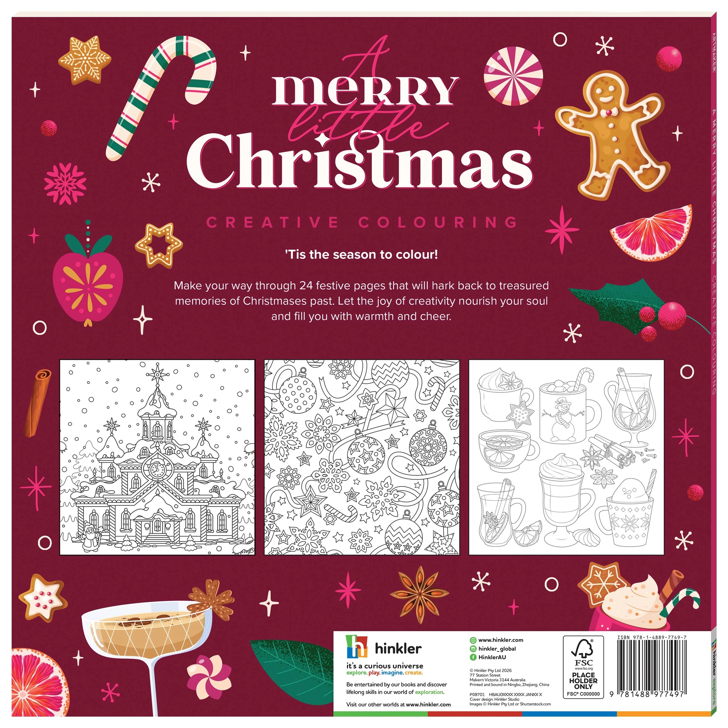 2 Art Maker A Merry Little Christmas Creative Colouring Book, 2 of 5