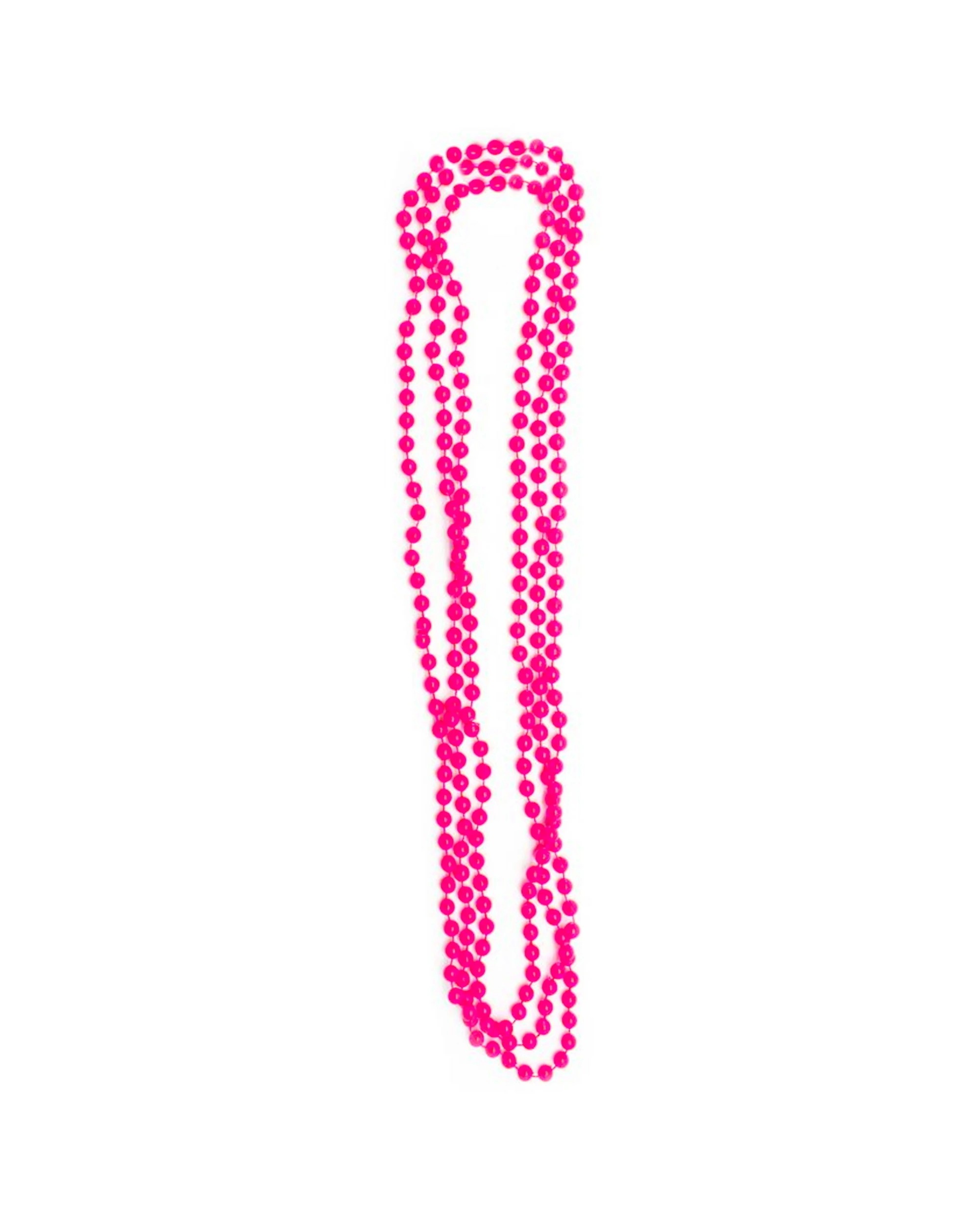 1 JD Party Neon Magenta Bead Necklaces Pack of 3 - Pink, 1 of 1