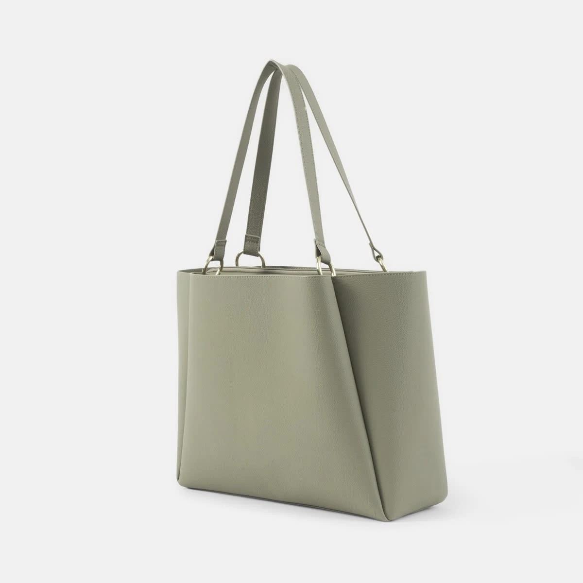 3 PU Tote Bag SOFT OLIVE, 3 of 5