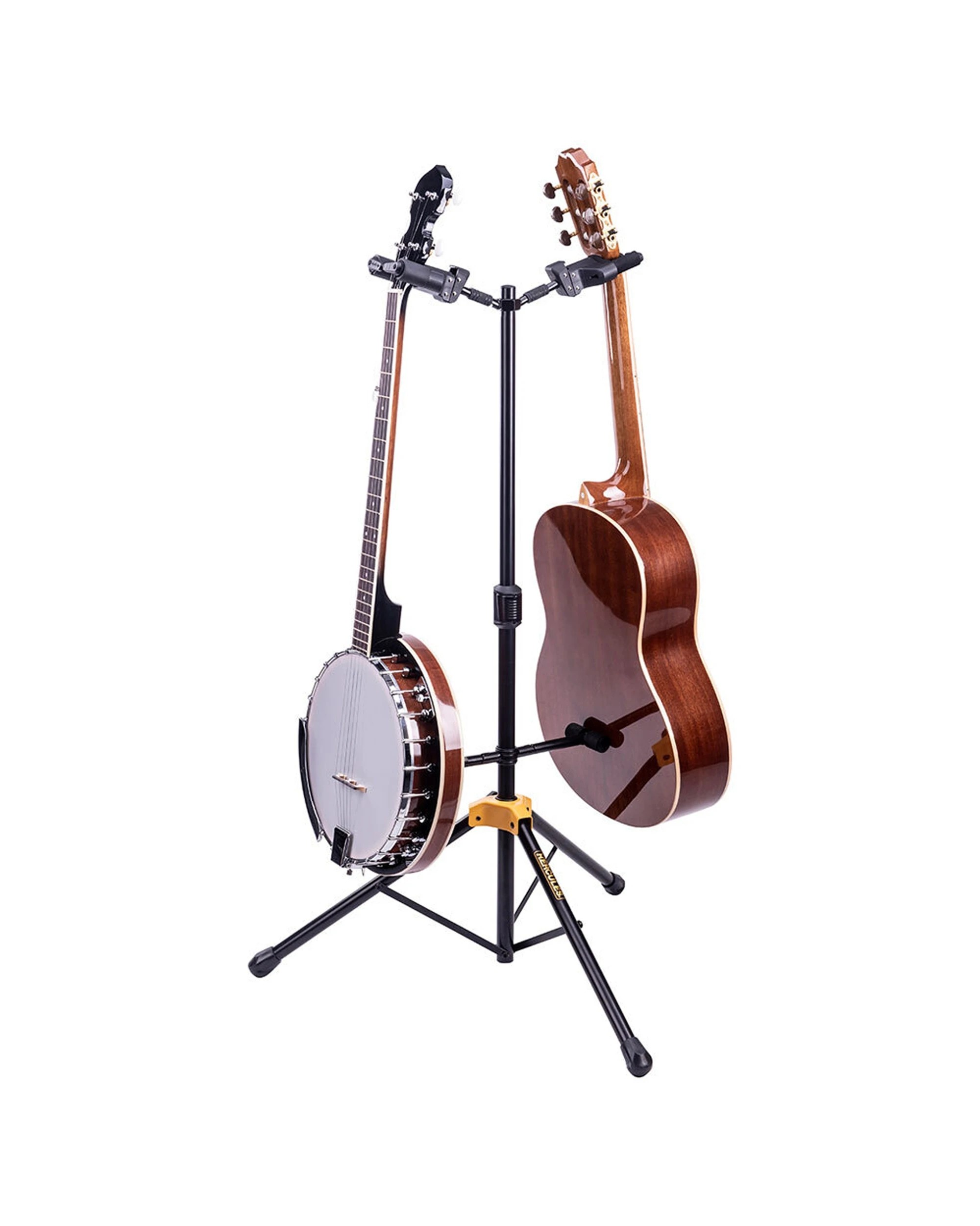 2 Hercules Auto Grab Guitar Stand Holder Rack Instrument Mount With Rest - Black, 2 of 4
