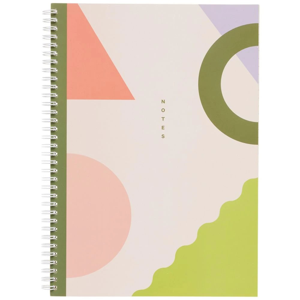 1 Otto A4 Spiral Abstract Green 200 Page, 1 of 2