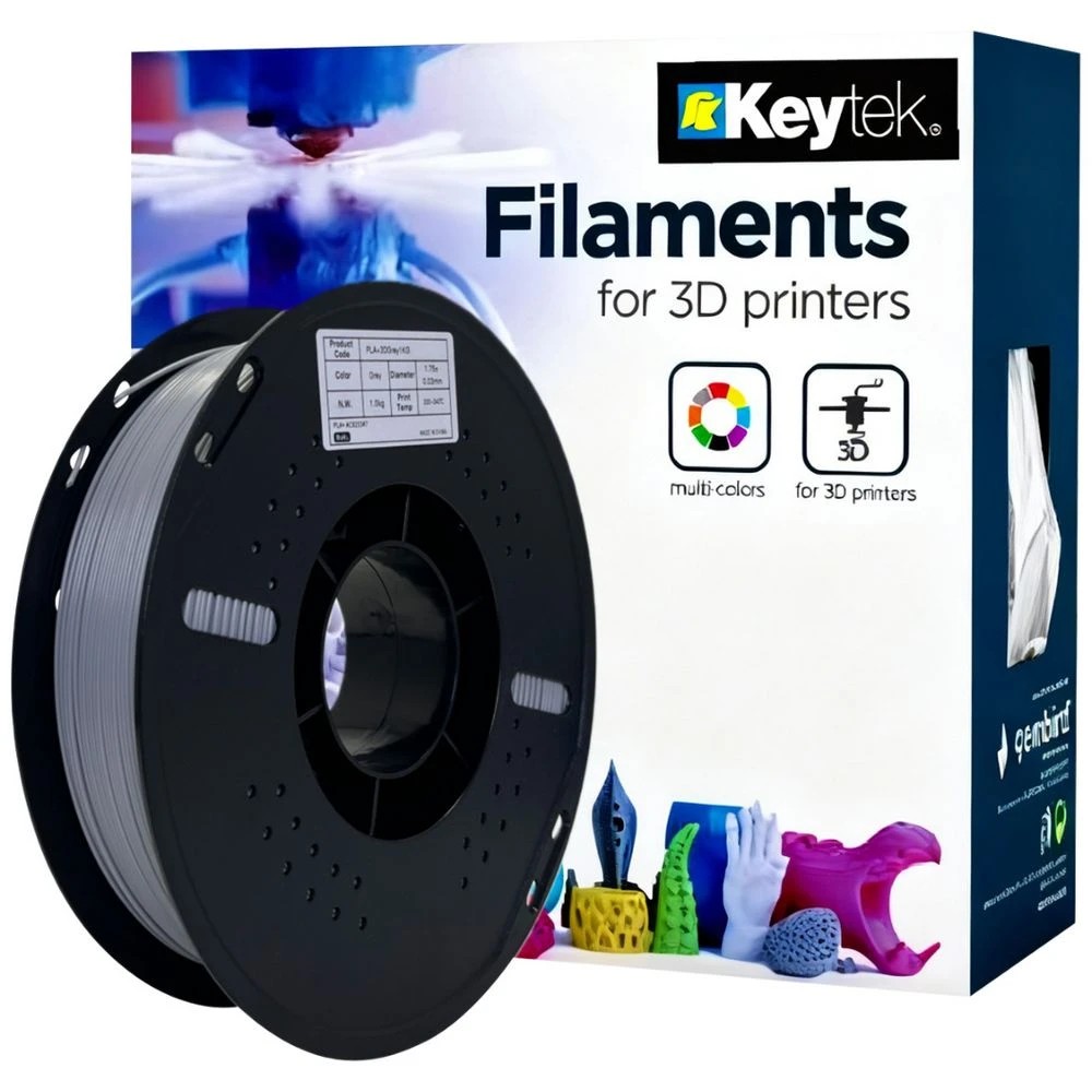 1 Keytek PLA+ 3D Filament Grey, 1 of 1