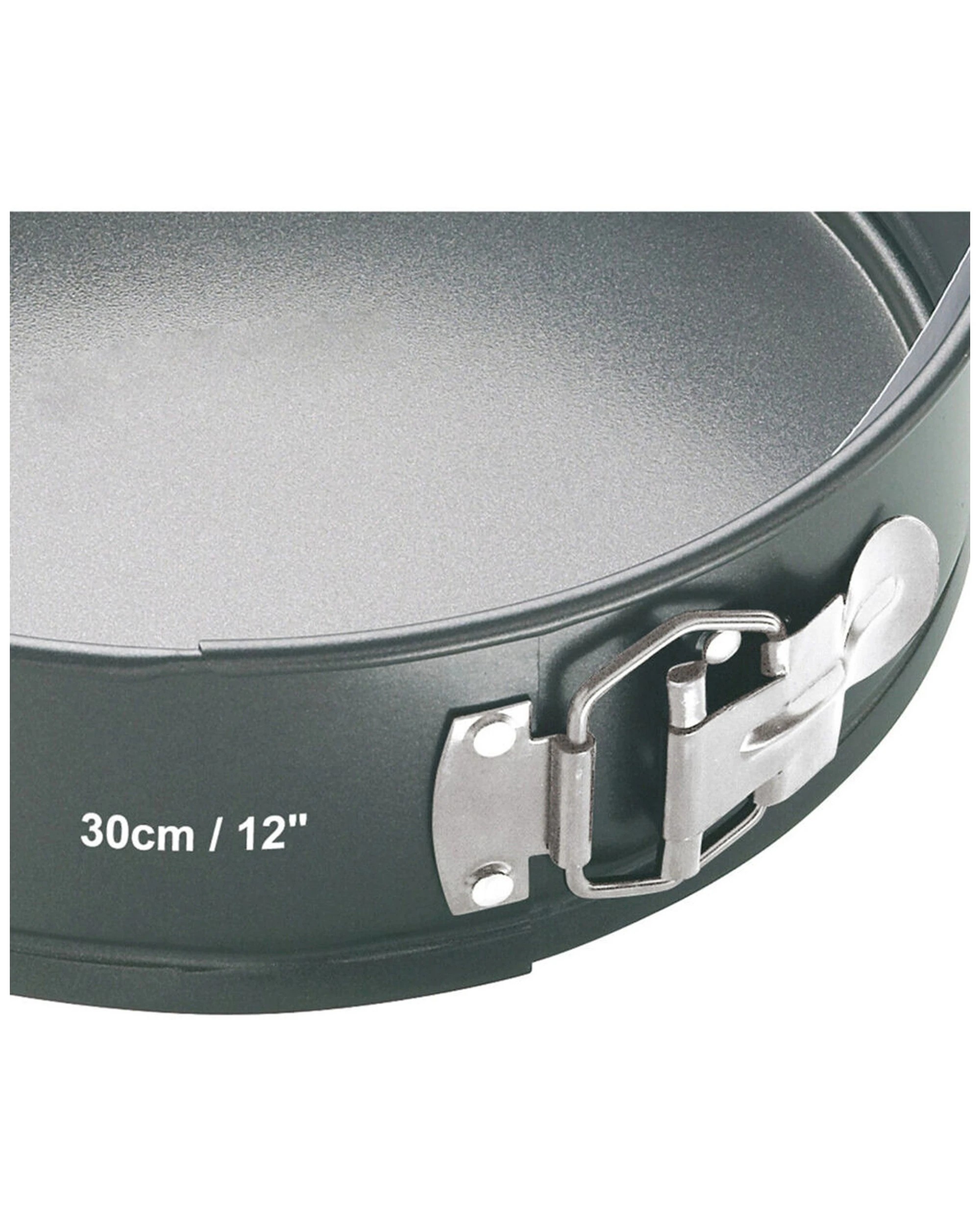 2 Mastercraft 30cm Springform Non-stick Heavy Base Round Cake Pan Baking Black - Black, 2 of 5