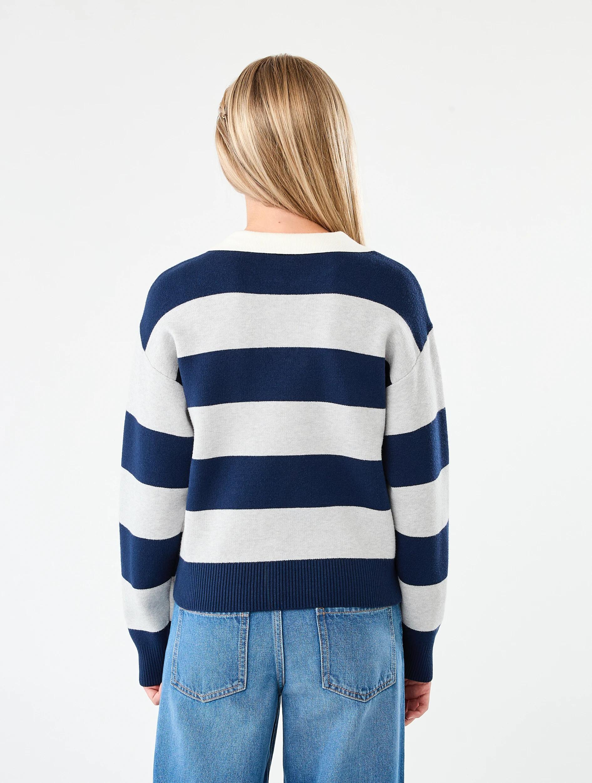 2 Rugby Knit Top Dress Navy, 2 of 7