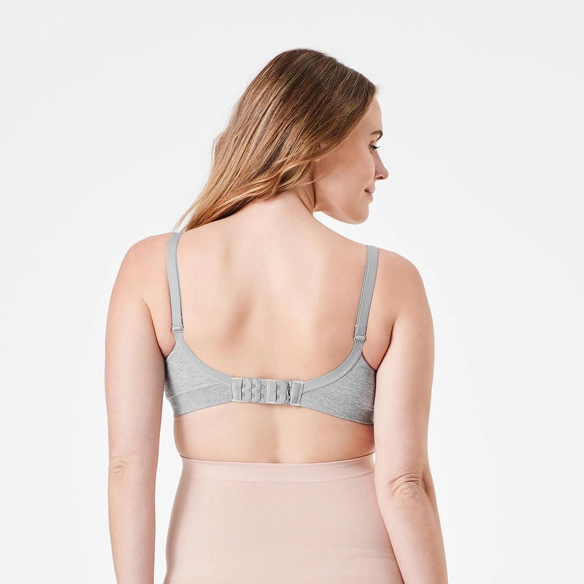 6 2 Pack Maternity Wirefree Seamfree Crop BLACK, GREY, 6 of 9