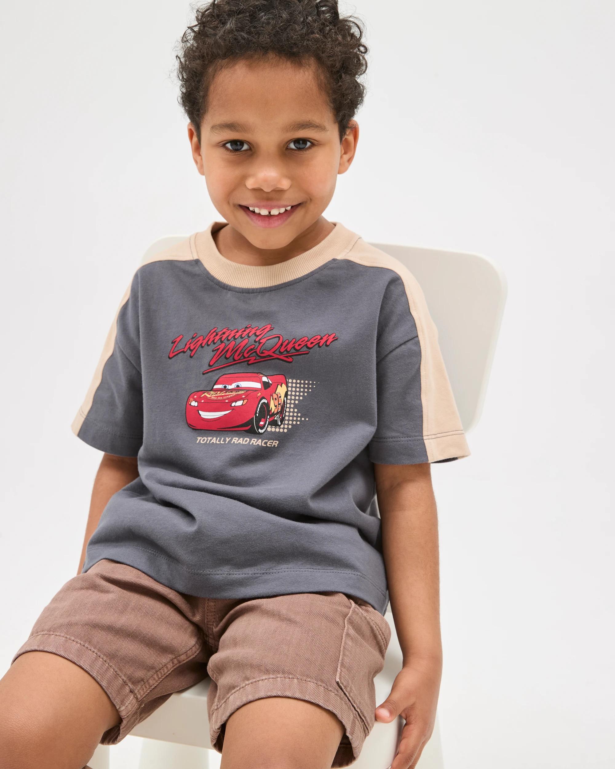 3 Disney Pixar Cars Australian Cotton Oversized T-Shirt CHARCOAL, 3 of 7