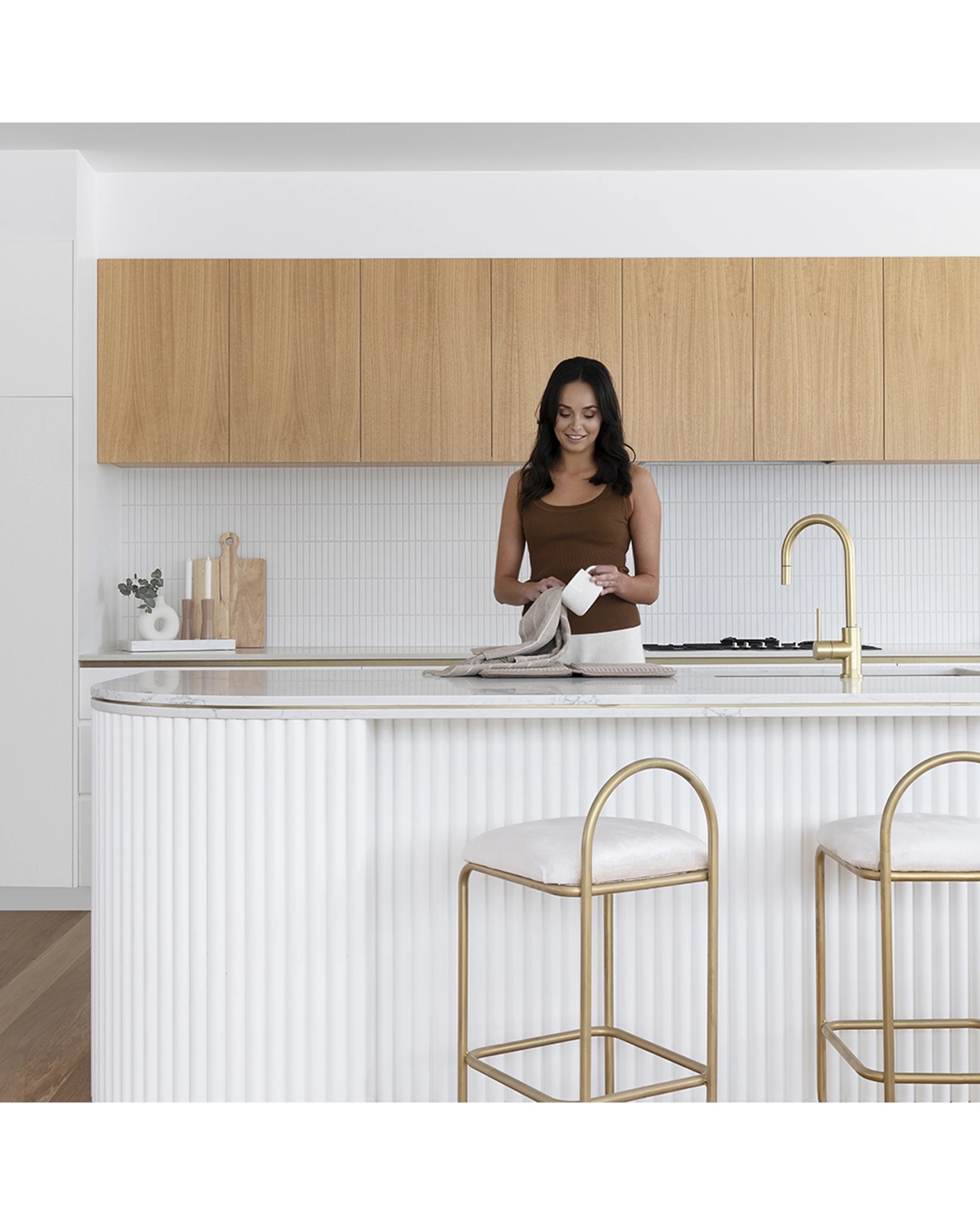 3 Bambury Kitchen Organisation Microfibre Deluxe Dish Drying Mat Mocha - Brown, 3 of 4