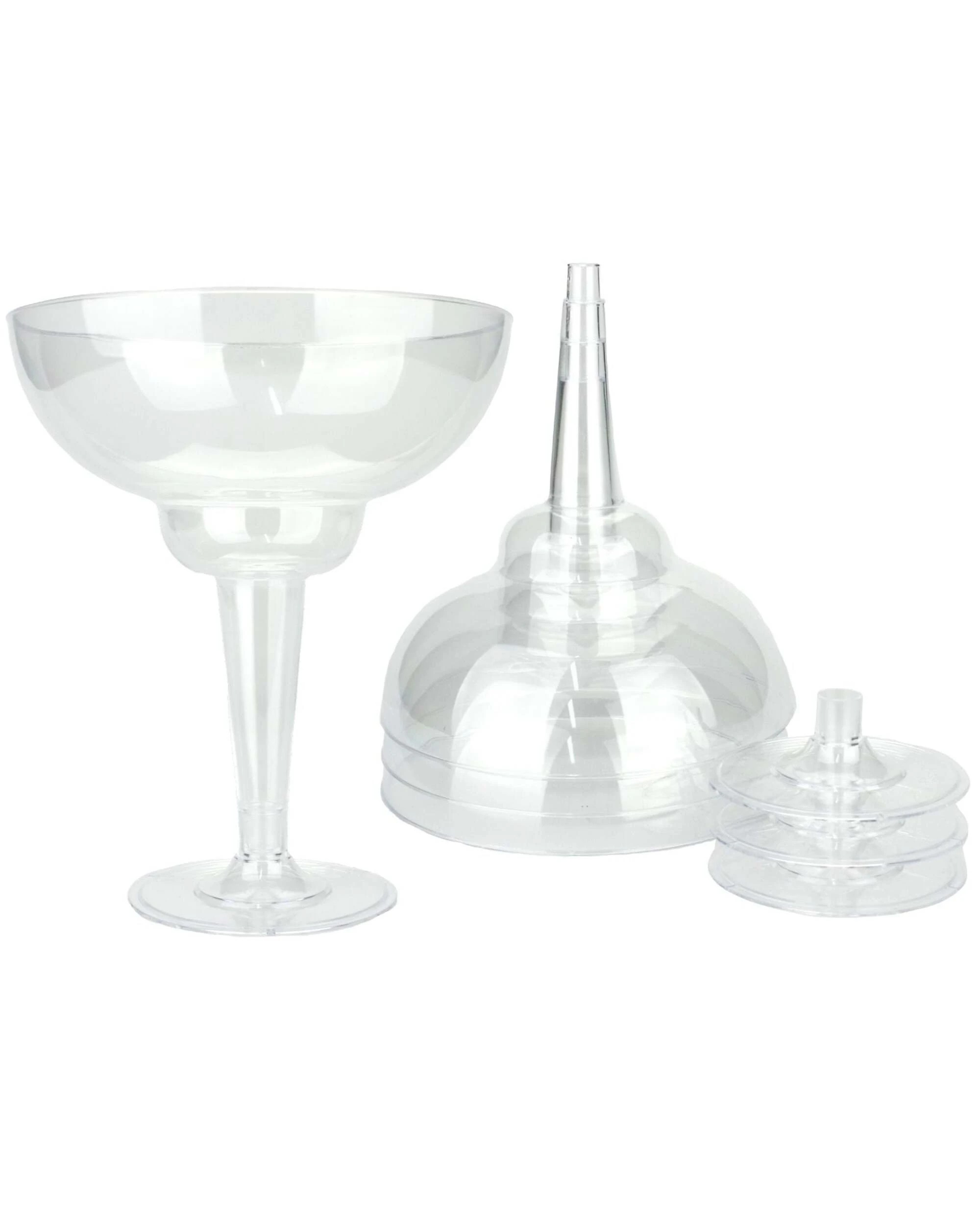 1 Partyware Plastic Margarita Glasses Pack of 4, 1 of 2