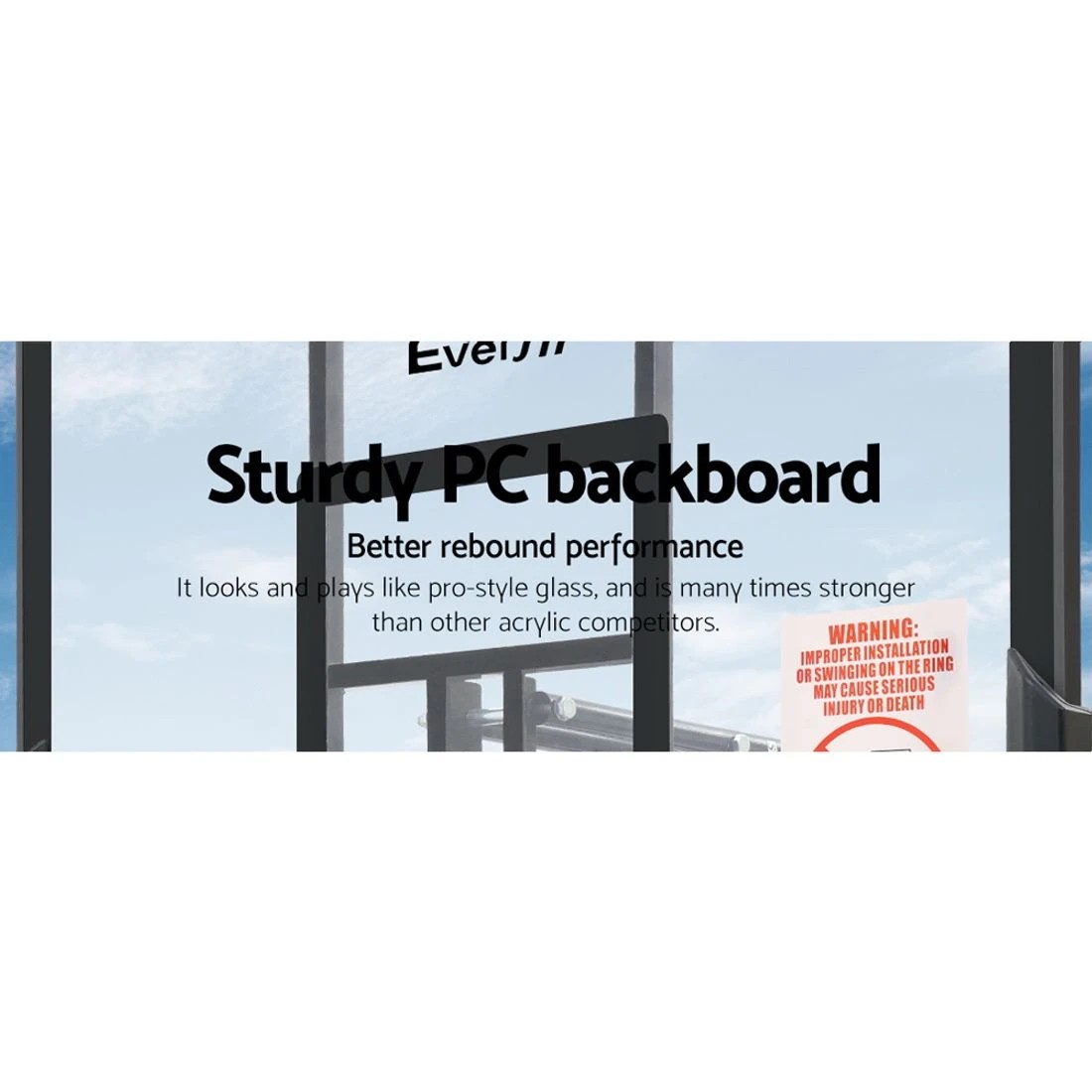 3 Everfit 3.05M Basketball Hoop Stand System Adjustable Height Portable  Pro - Black, 3 of 7