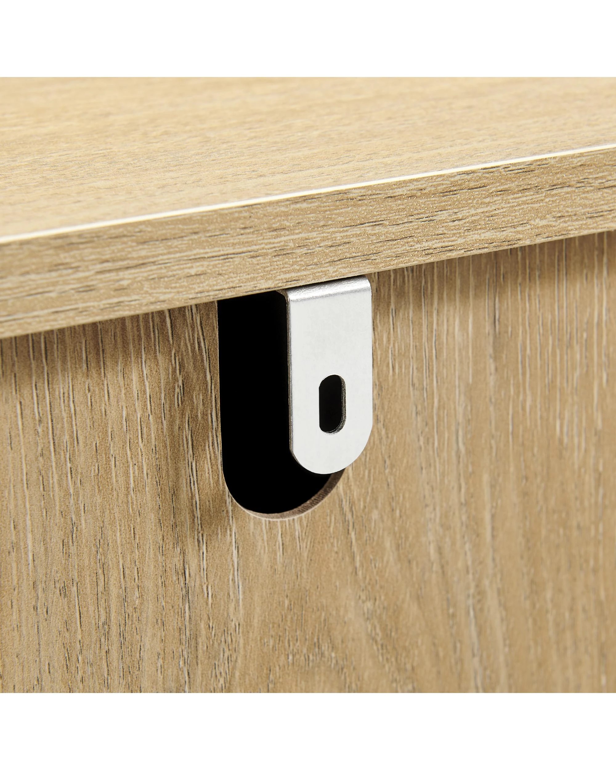 9 Kodu Curved Bedside Unit Nightstand Side Table 1 Door Oak - Natural, 9 of 10