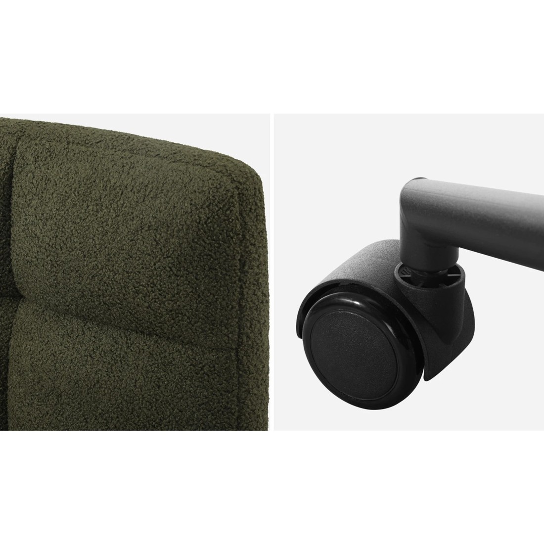 6 Oikiture Armless Office Desk Chair Boucle
 - Green, 6 of 10