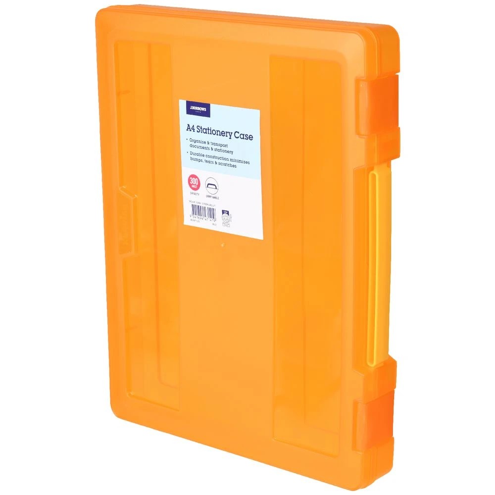 2 J.Burrows Stationery Case with Handle Orange, 2 of 4