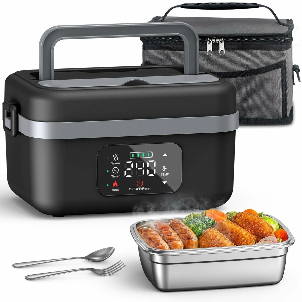 1 Ausway Heated Lunch Box Cordless Rechargeable Food Warmer, 1 of 1
