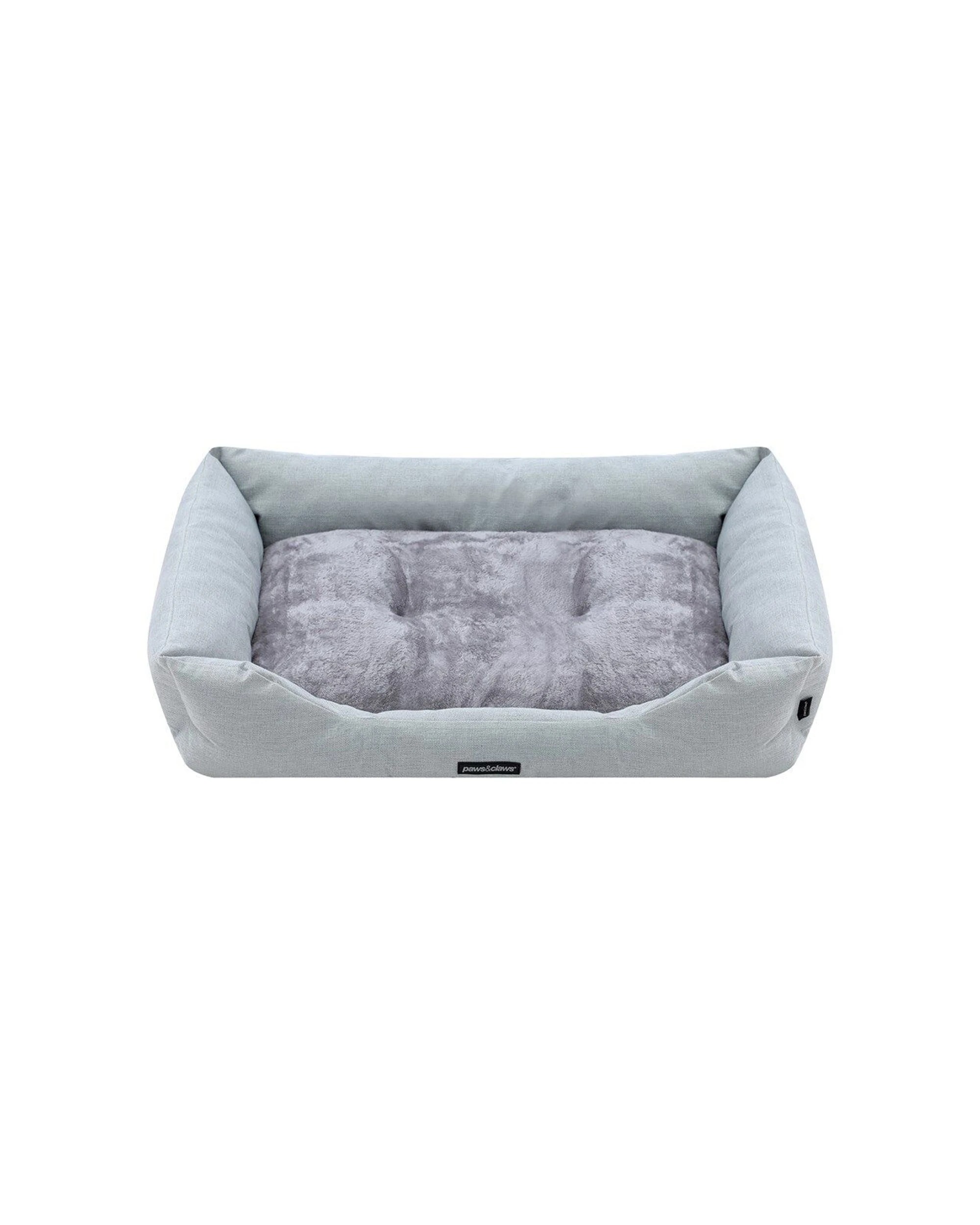 2 Paws And Claws Walled Cushioned Pet Dog Cat Bed 90x70x21cm Non Slip Polyester
 - grey, 2 of 5