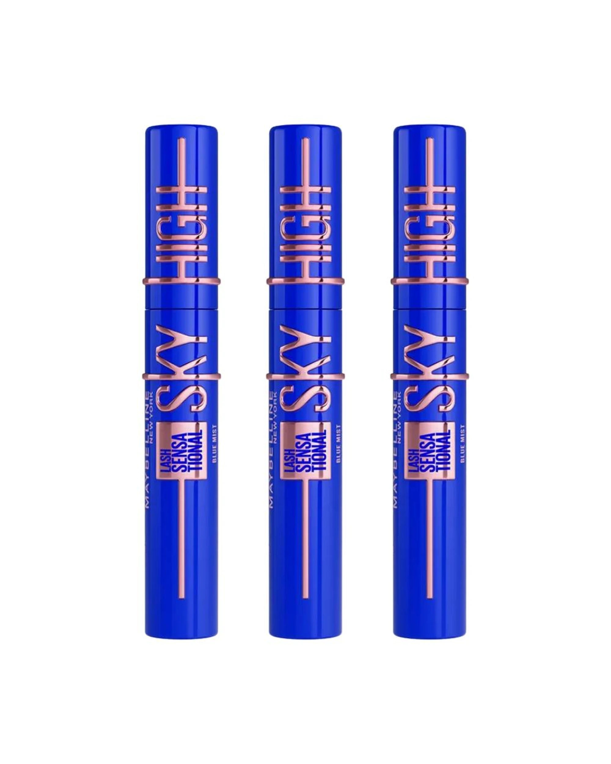 1 3 x Maybelline Sky High Lash Sensational Mascara 7.2mL - 797 Blue Mist - Blue, 1 of 8