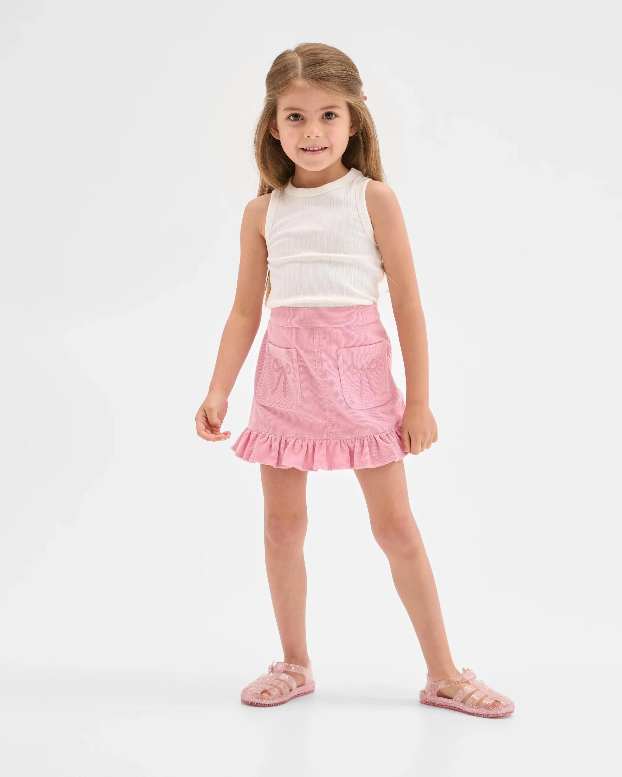 1 Target Kids Australian Cotton Corduroy Skirt PINK, 1 of 7
