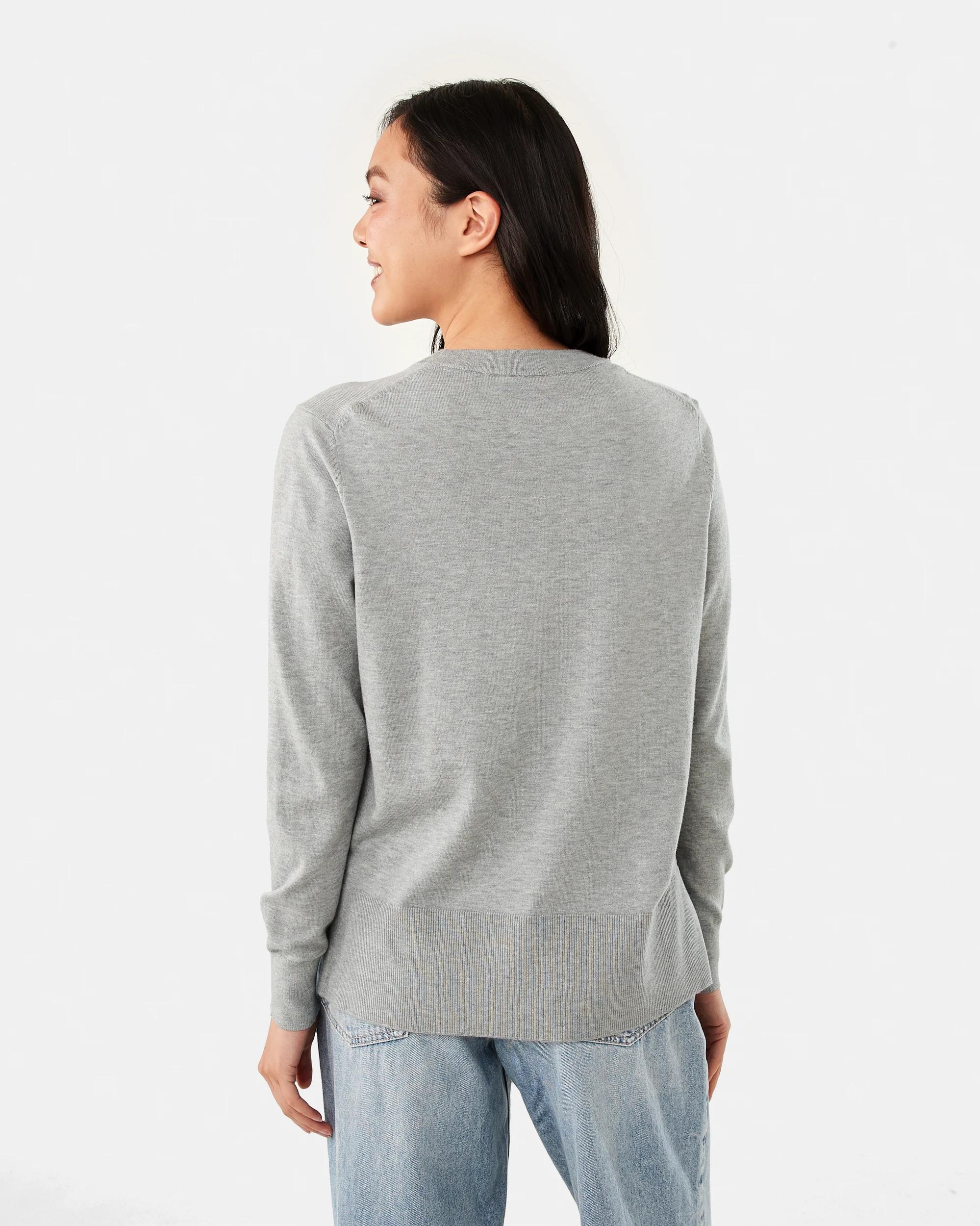 3 Crew Lightweight Jumper Slvr Marle, 3 of 6