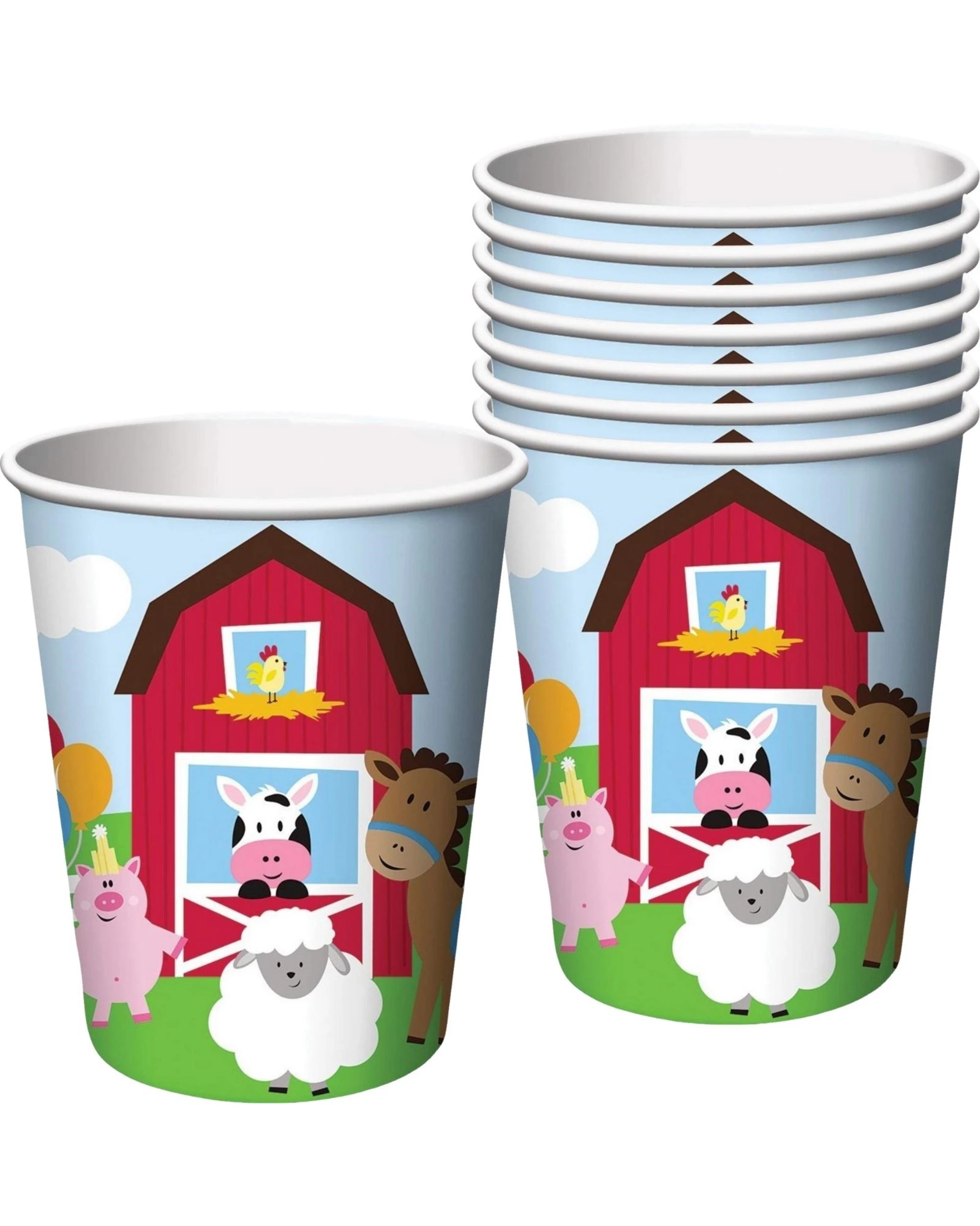 1 Creative Converting Farmhouse Fun Paper Cups Pack of 8, 1 of 1