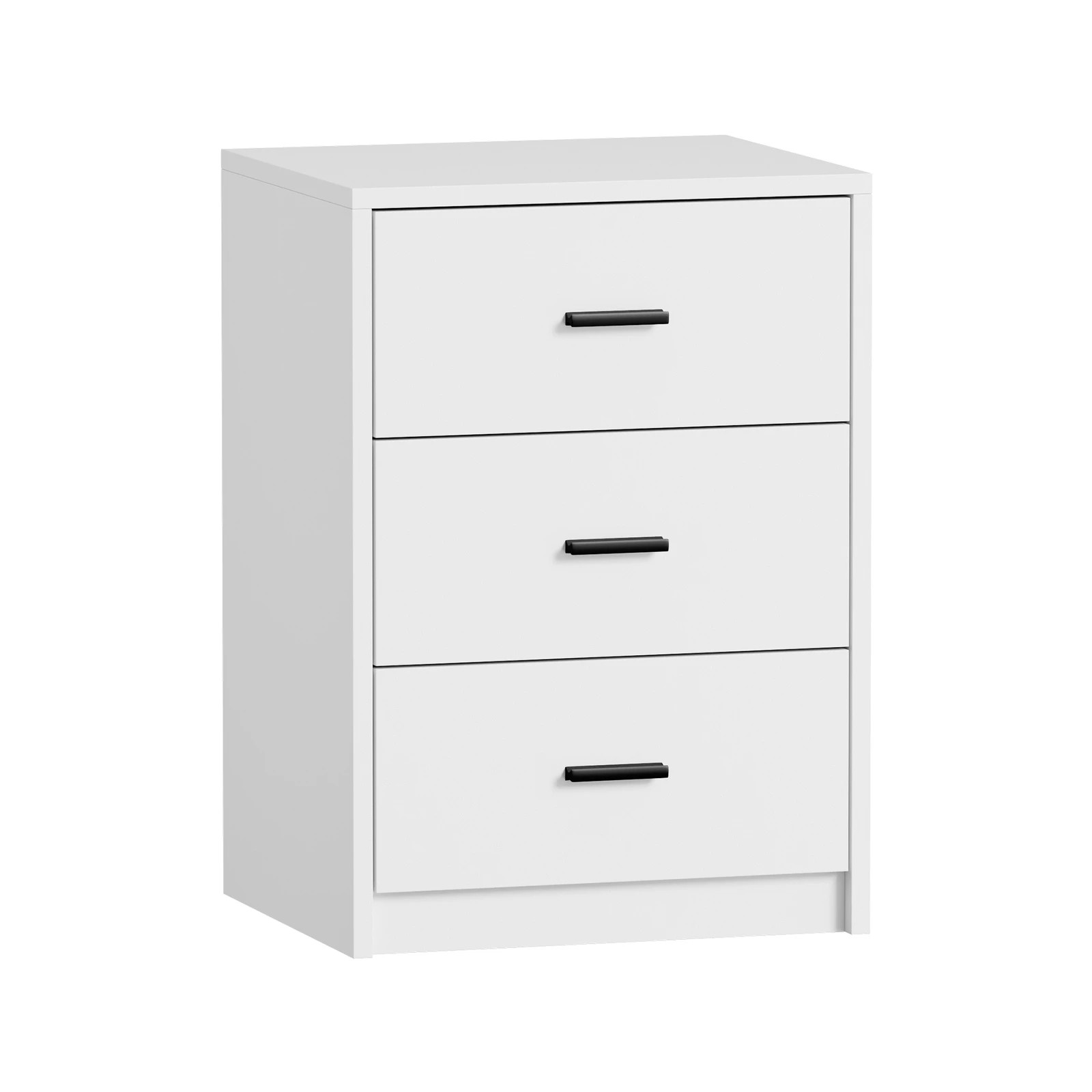 6 Oikiture 2x Bedside Table 3 Drawers Nightstand Bedroom Storage Side End - White, 6 of 9