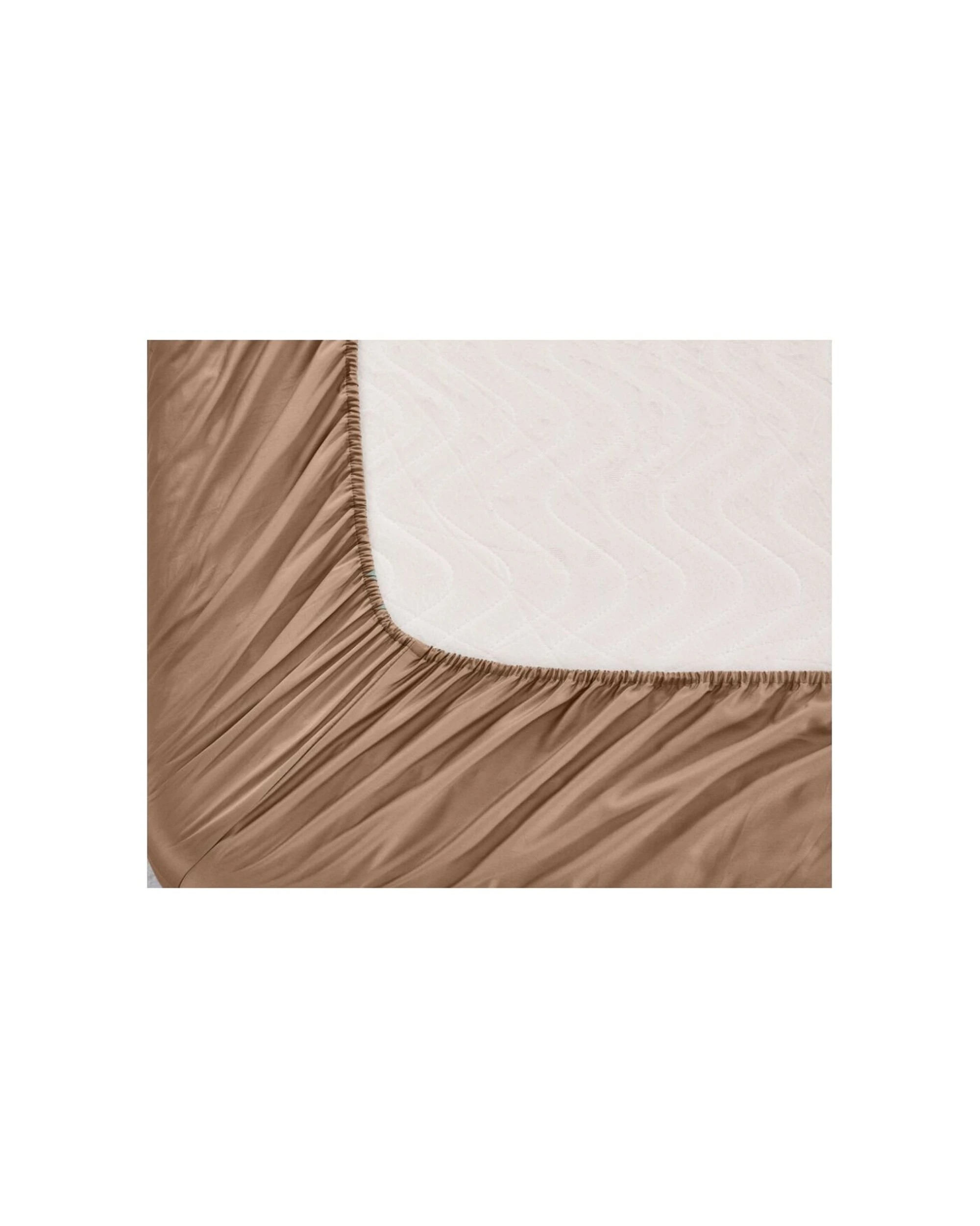 3 Grosvenor House 500TC Egyptian Cotton Fitted Bed Bedding Sheet - Queen Bed - Beige, 3 of 5
