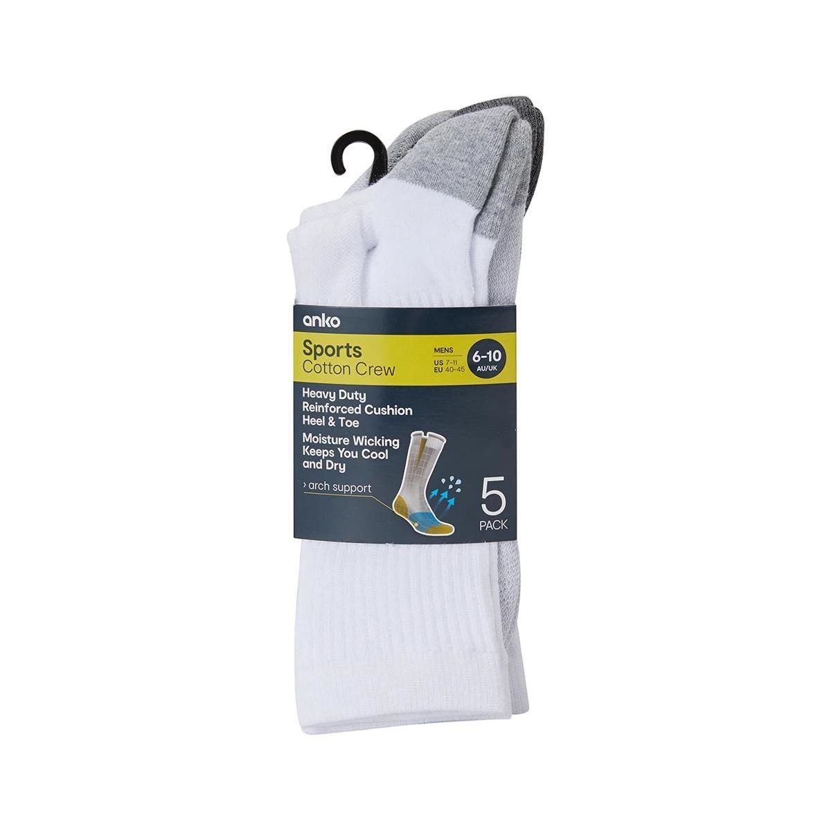 3 5 Pack Super Tough Crew Socks Colorwhite, 3 of 3