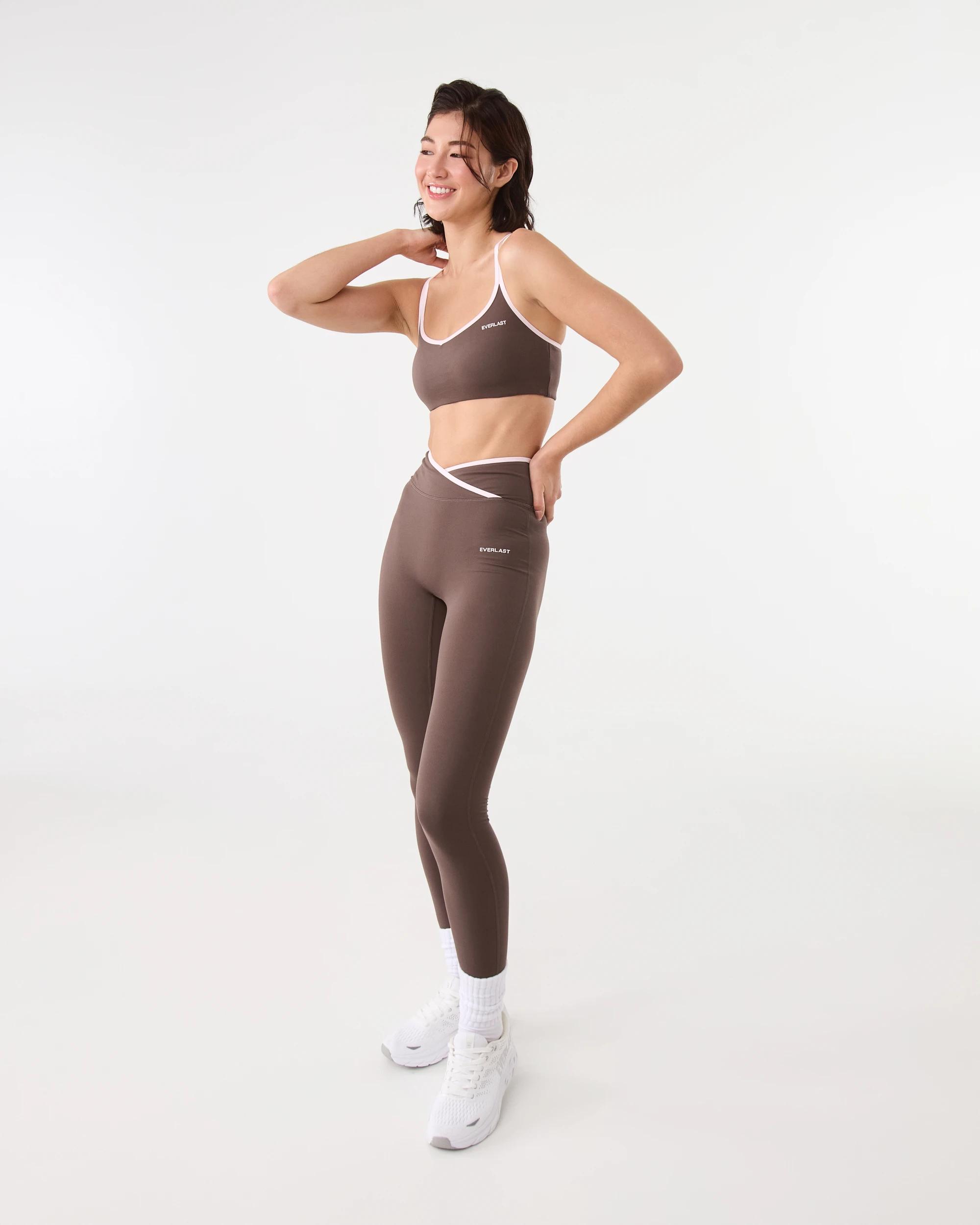 3 Everlast Womens Strappy Sports Bra Choc, 3 of 7