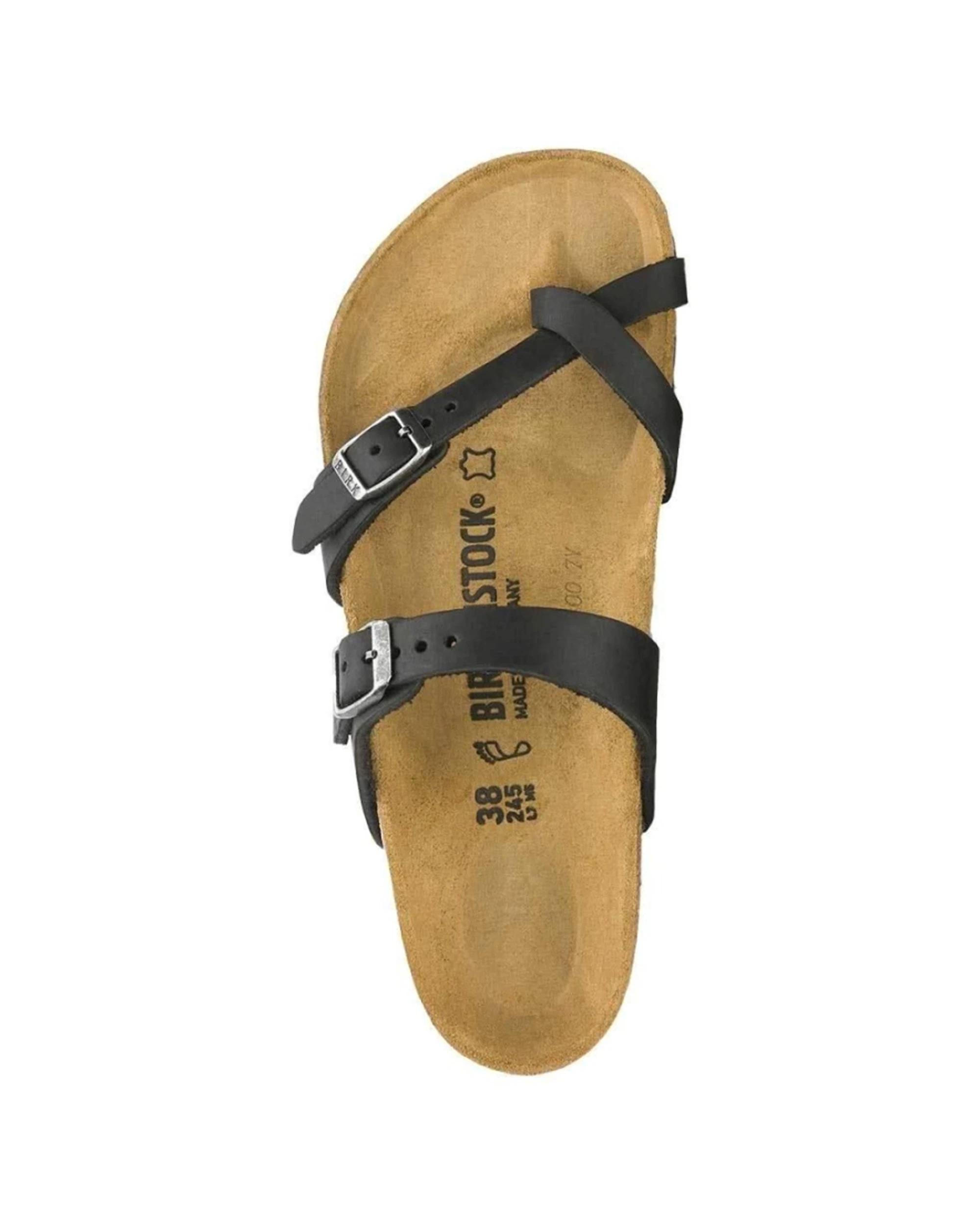 1 Birkenstock Mayari Oiled Leather Sandals Regular Width BLACK, 1 of 4