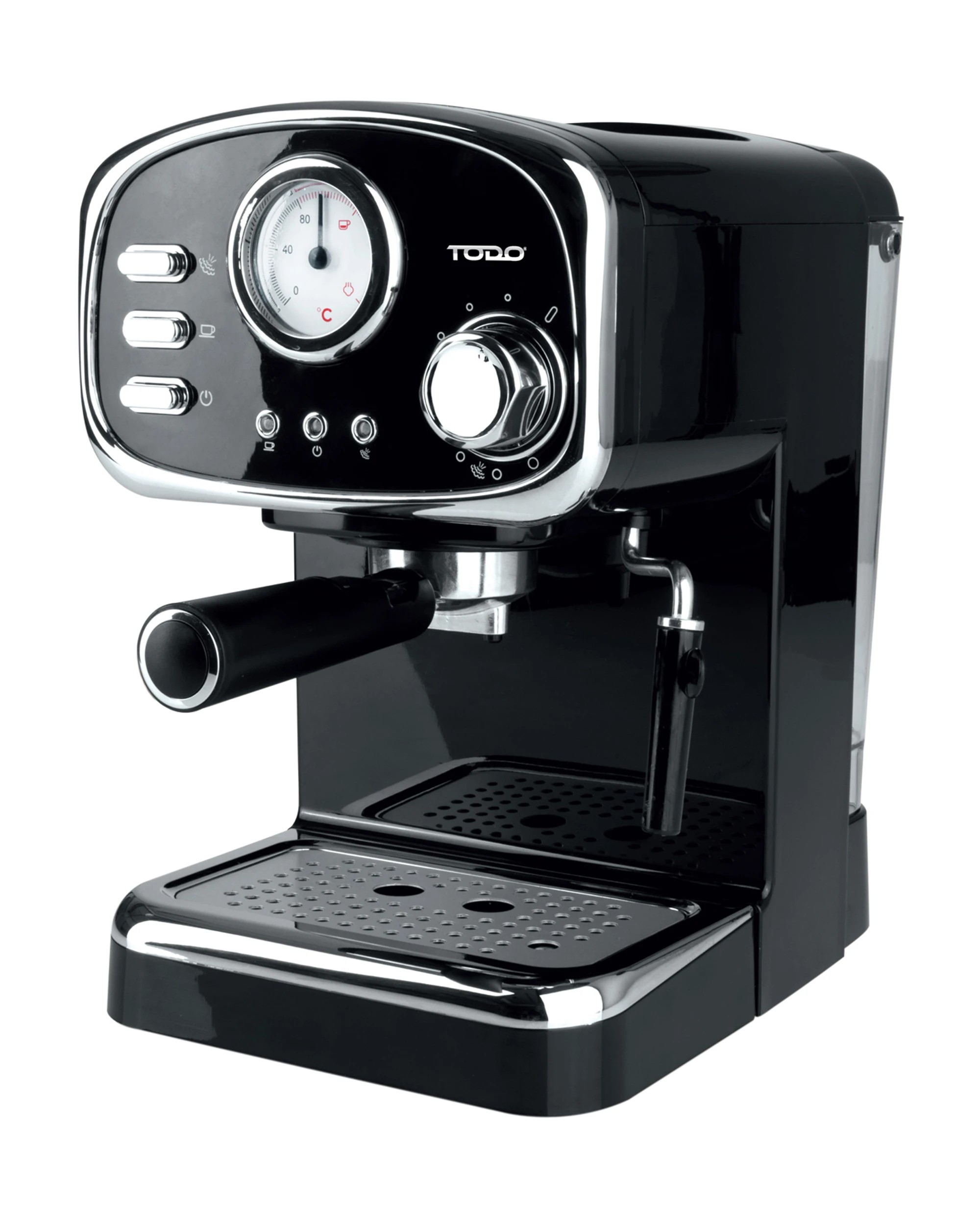 1 TODO Espresso Coffee Machine Maker Automatic 15 Bar Pump 1.25L - Black, 1 of 4