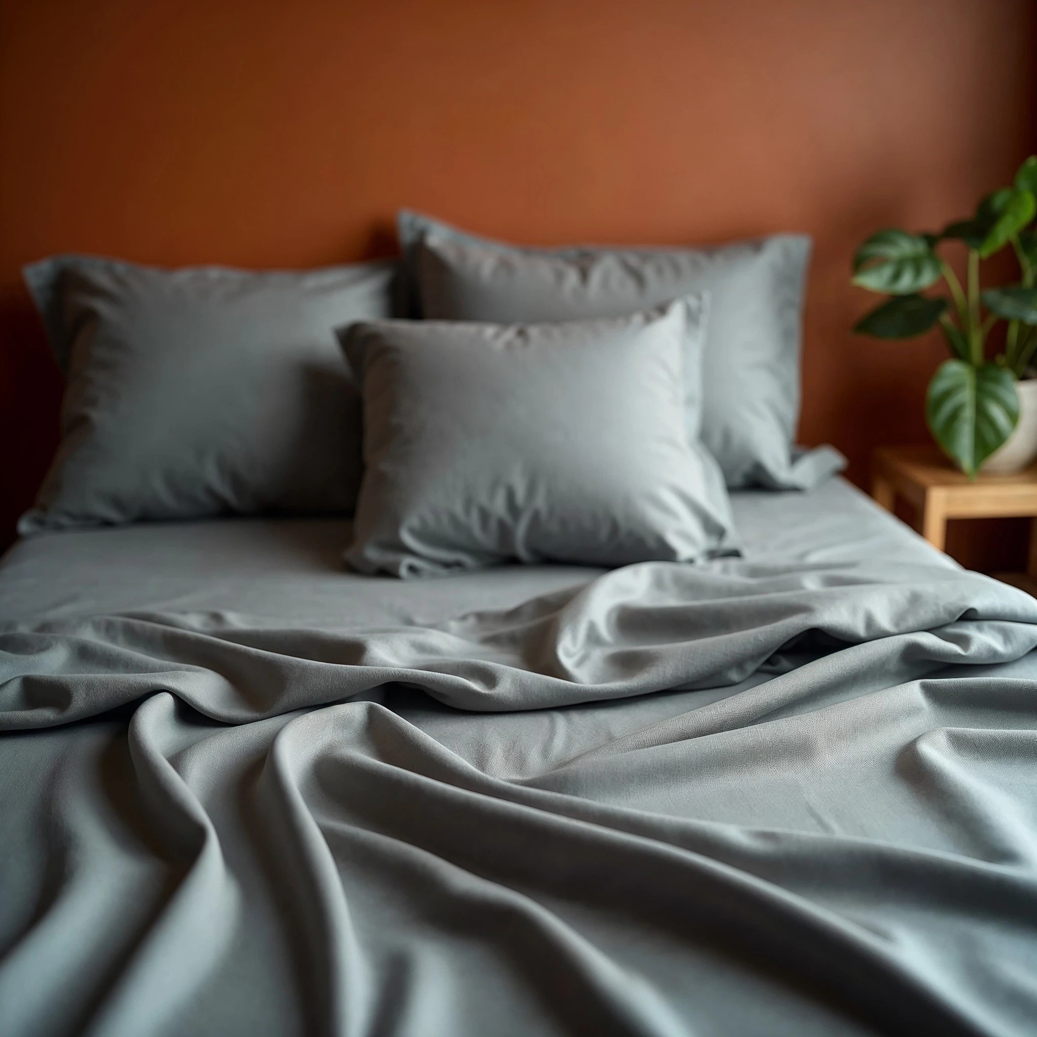 4 Royal Comfort Bamboo Blended Sheet & Pillowcases Set 1000TC Ultra Soft Bedding - King Bed - Charcoal, 4 of 4