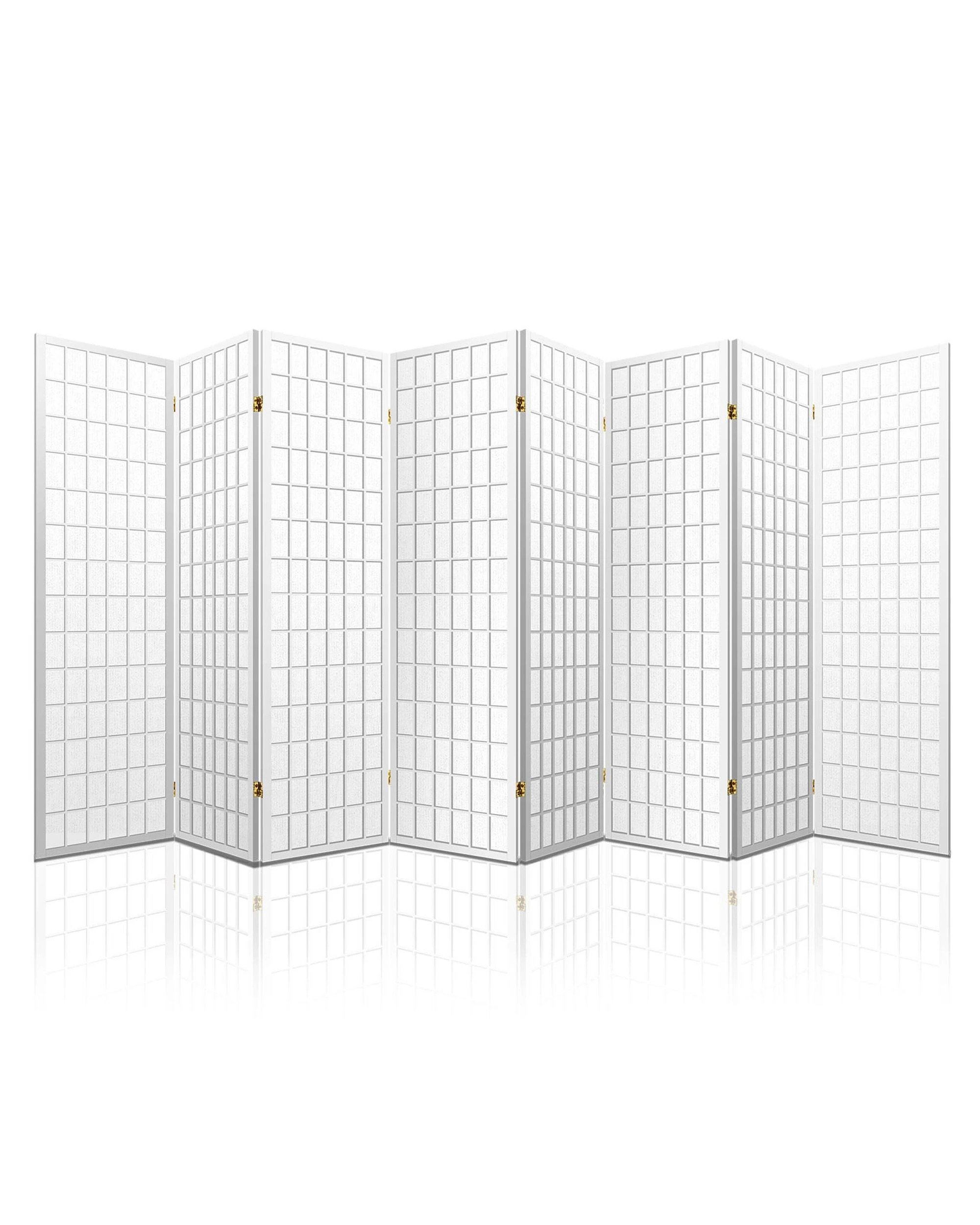 1 Artiss 8 Panel Room Divider Screen 348x179cm - White, 1 of 7