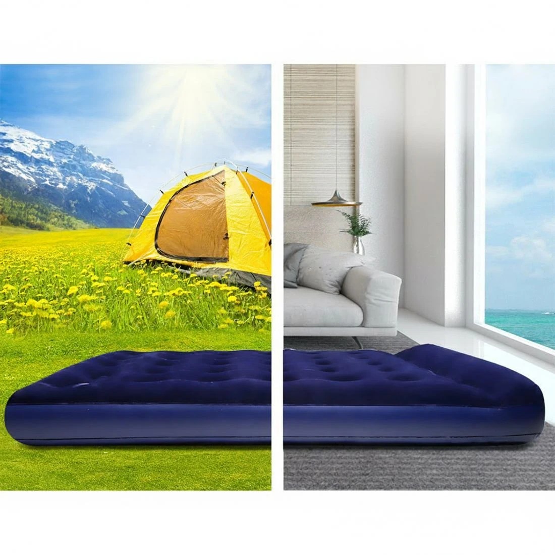 4 Bestway Air Mattress Single Inflatable Bed 185x76x22cm Airbed - Single Bed - Blue, 4 of 7