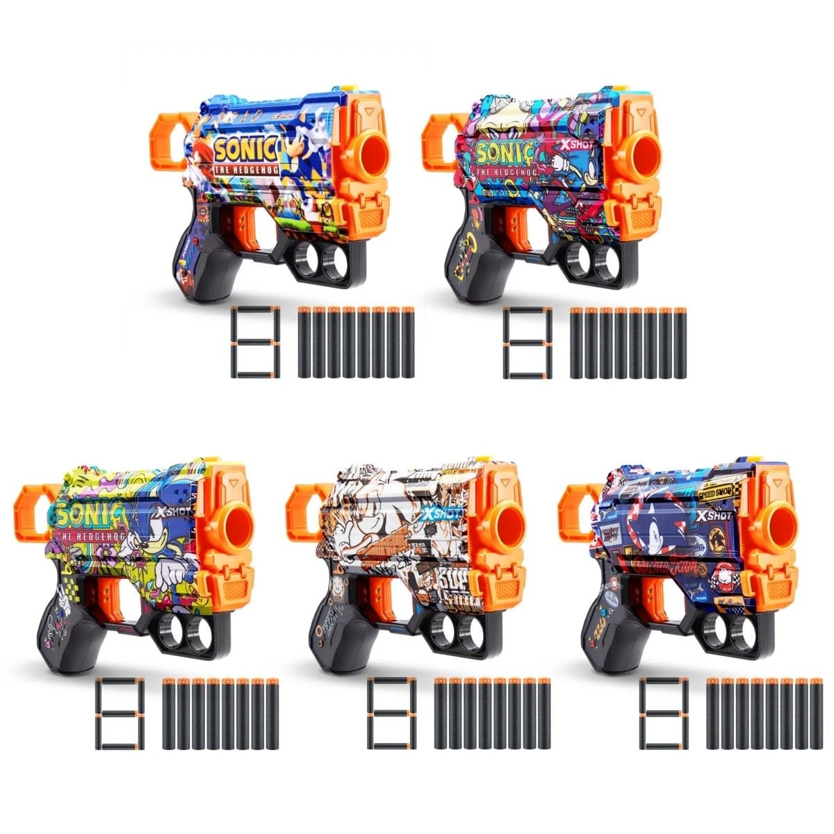 2 Zuru X-Shot Sonic The Hedgehog 8X Skins Menace Blaster Playset - Assorted, 2 of 9