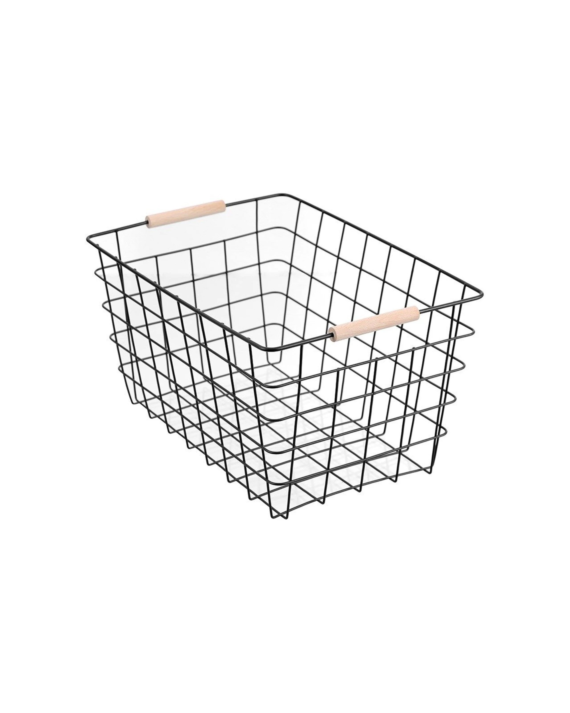 1 Boxsweden Toska Wire Basket Beech Wood Handle Large Durable Wire Design - Multi, 1 of 4